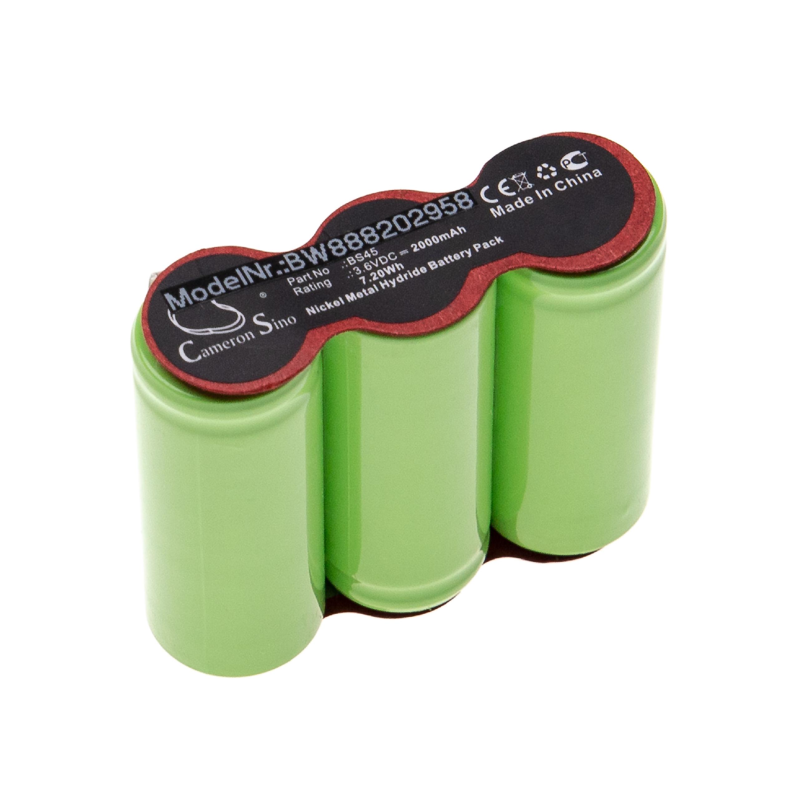Batteria per attrezzo sostituisce Wolf Garten BS45, BF13806 801527, 70845 055 - 2000 mAh, 3,6 V, NiMH