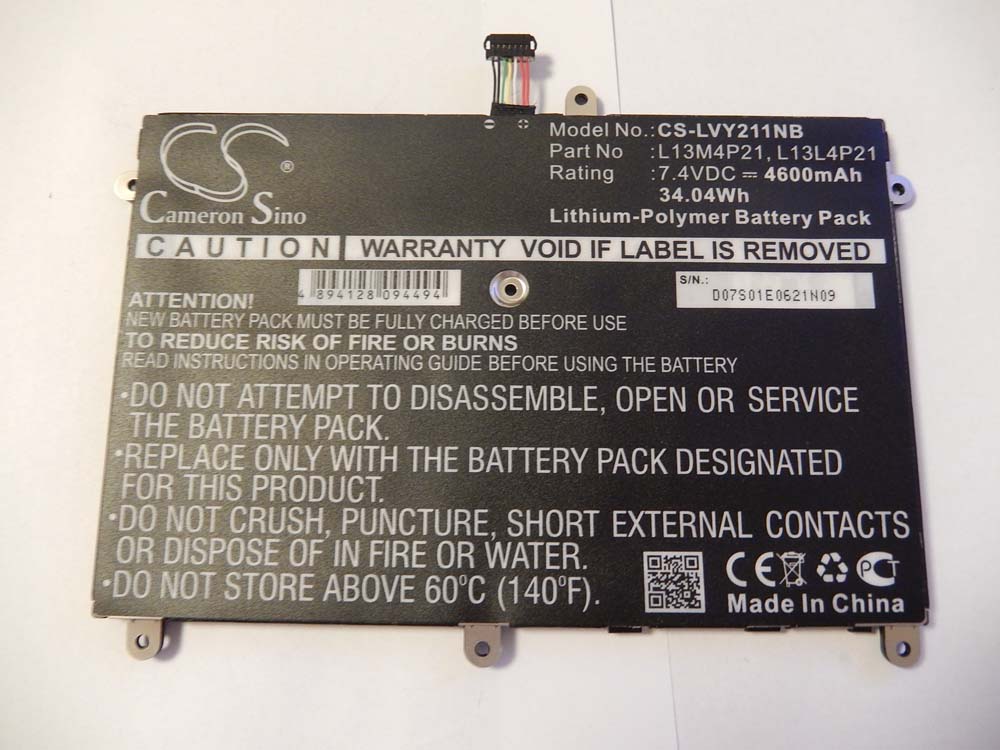 Akumulator do laptopa zamiennik Lenovo L13M4P21, 121500224, L13L4P21 - 4600 mAh 7,4 V LiPo