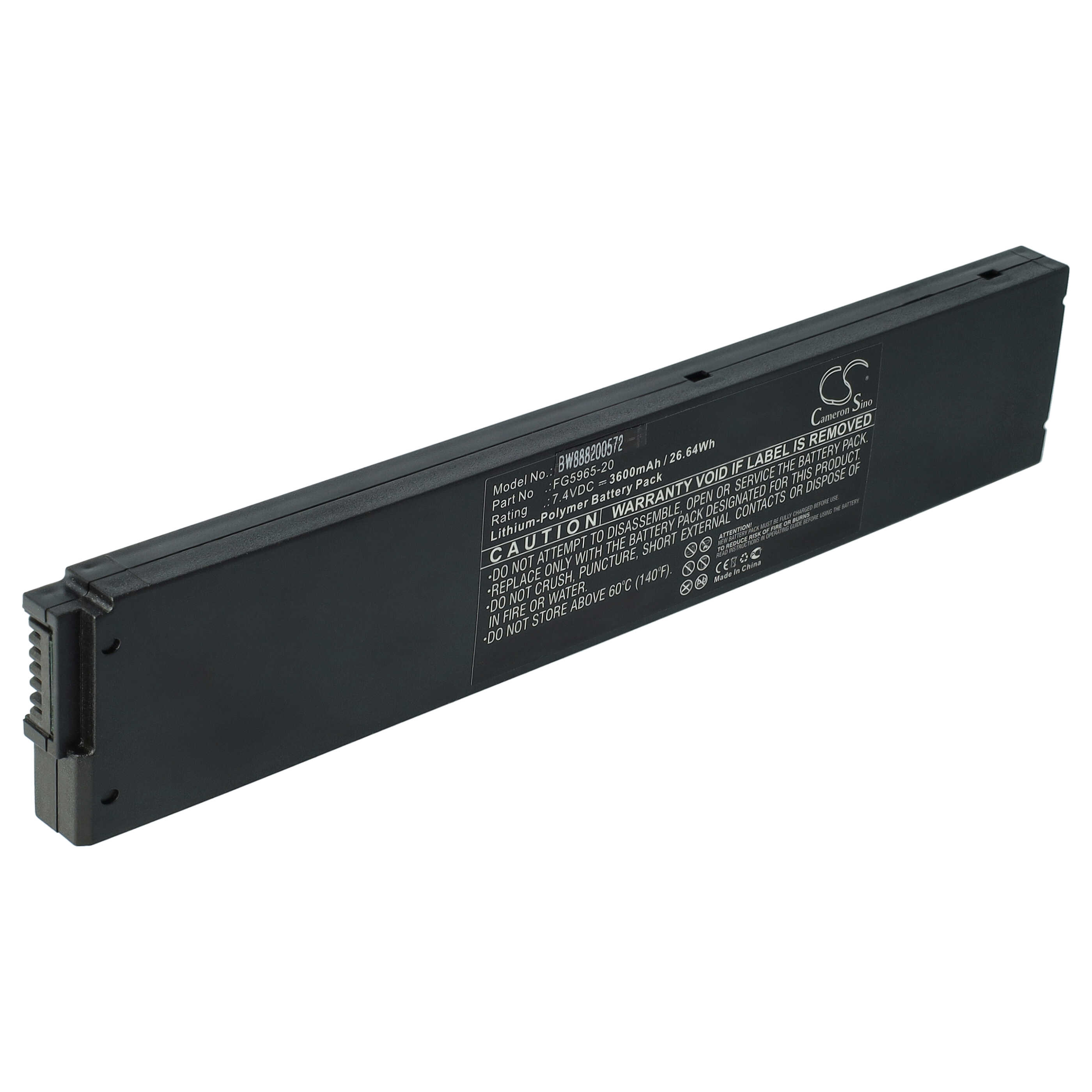 Batterie remplace AMX FG5965-20 pour touchpad - 3600mAh 7,4V Li-polymère