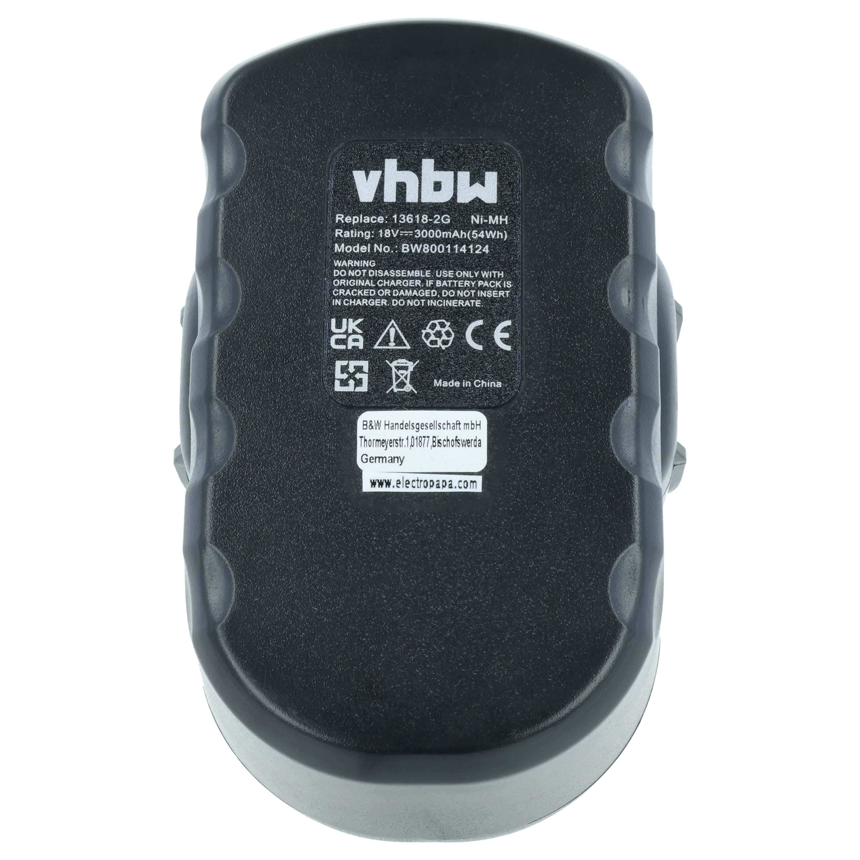 Battery replaces Bosch 2 607 335 278, 2 607 335 266, 2 607 335 536 Electric Power Tool - 3000 mAh, 18 V, NiMH