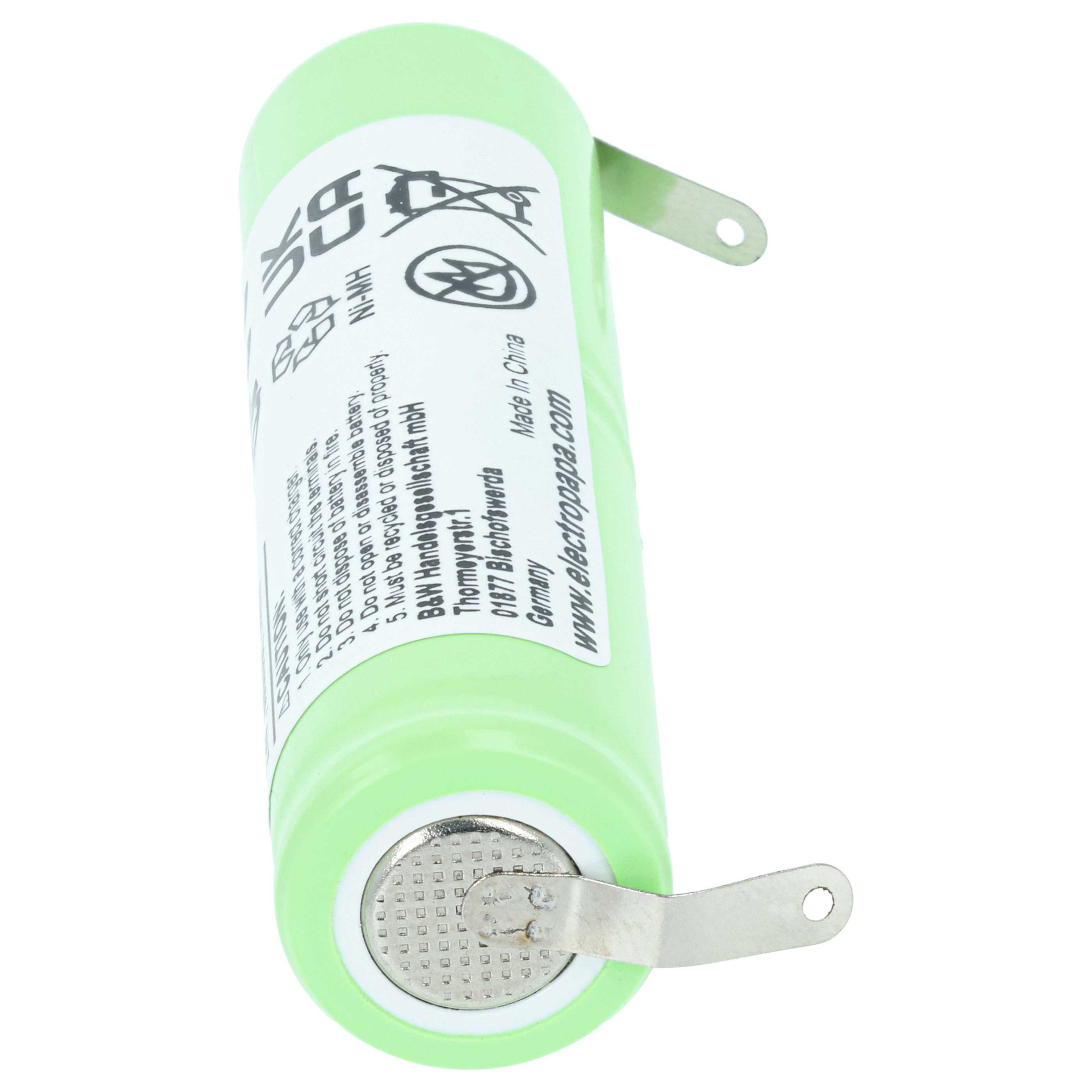Batteria per spazzolino elettrico sostituisce Omron GP75AAH2A1H - 600mAh 2,4V NiMH