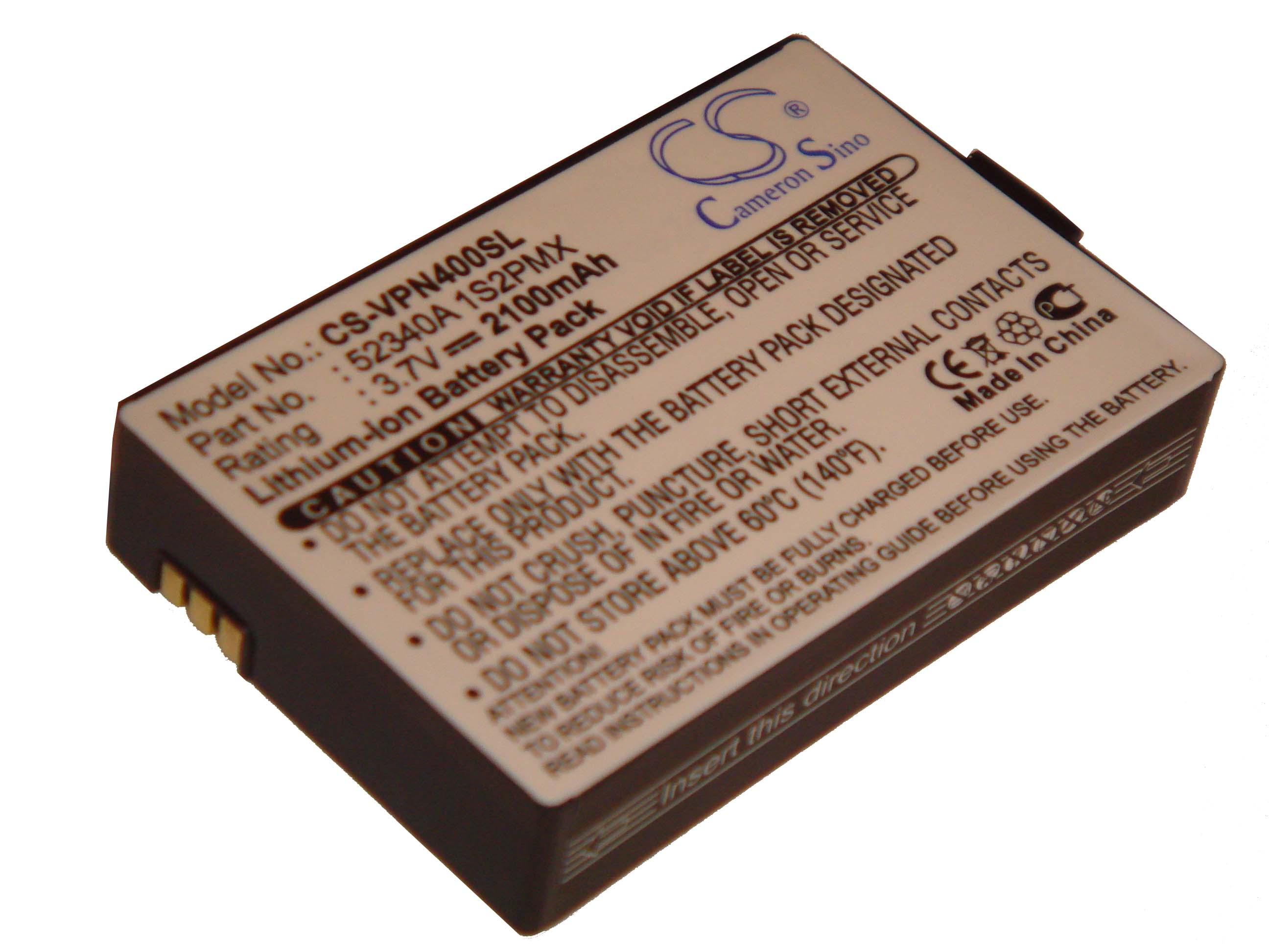 GPS Battery Replacement for VDO 52340A 1S2PMX - 2100mAh, 3.7V