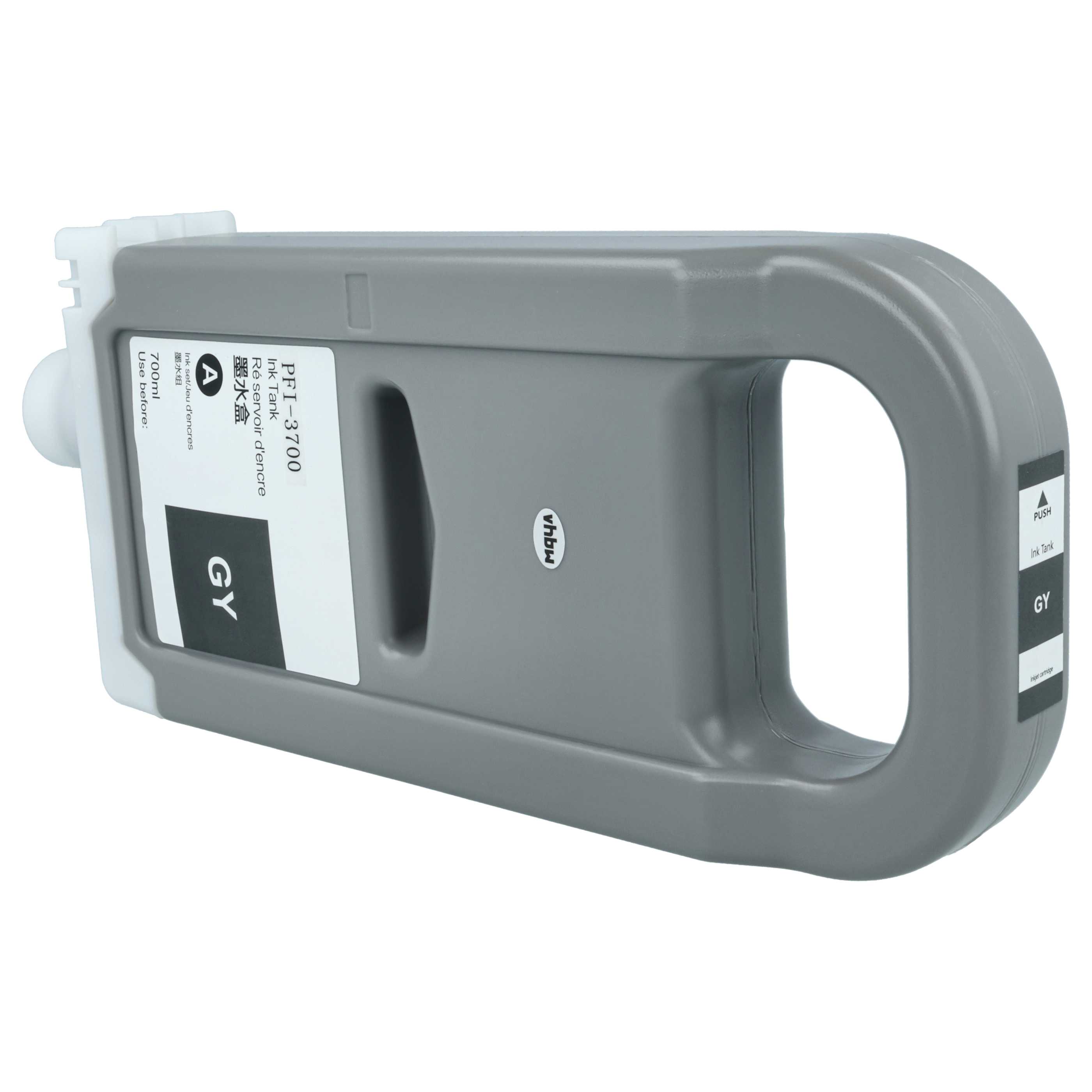 Ink Cartridge as Exchange for Canon PFI-3700 GY for Canon Printer - Grey 700 ml