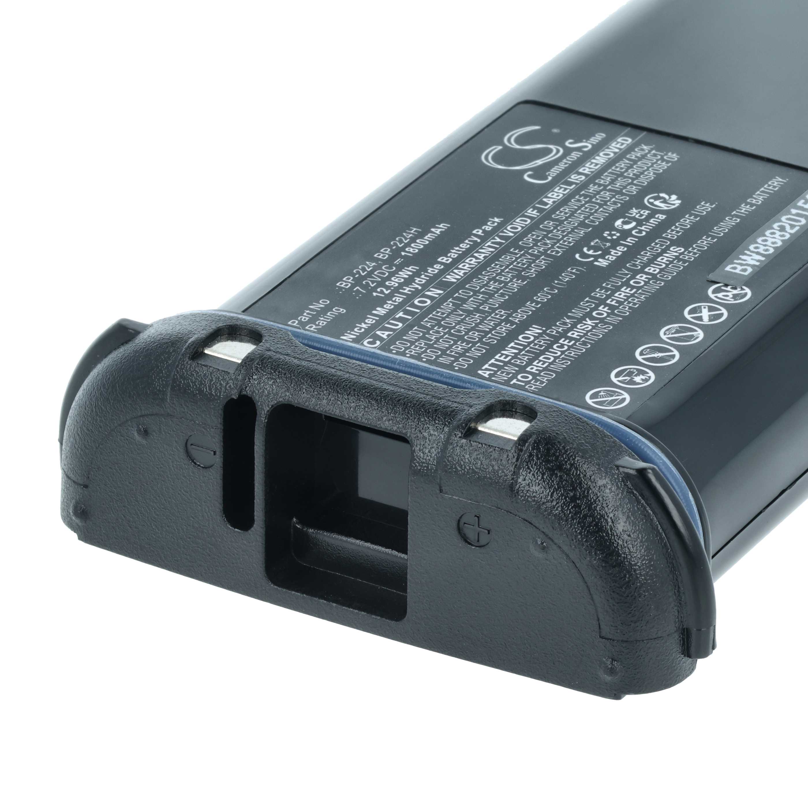 Radio 2x Battery replaces Icom BP-224, BP-224H - 1800 mAh 7.2 V NiMH