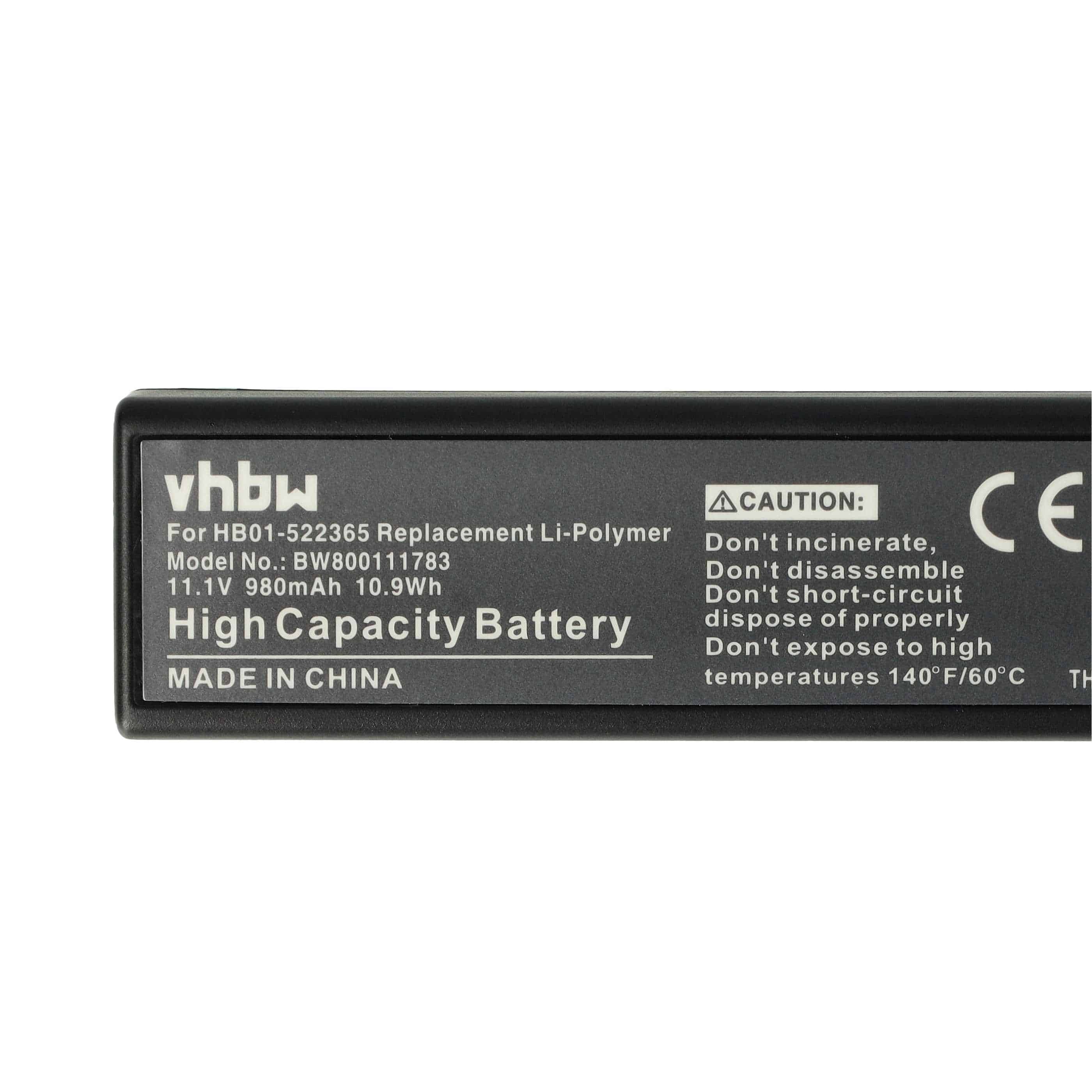 Battery Replacement for DJI HB01, HB01-522365 - 980mAh, 11.1V, Li-polymer