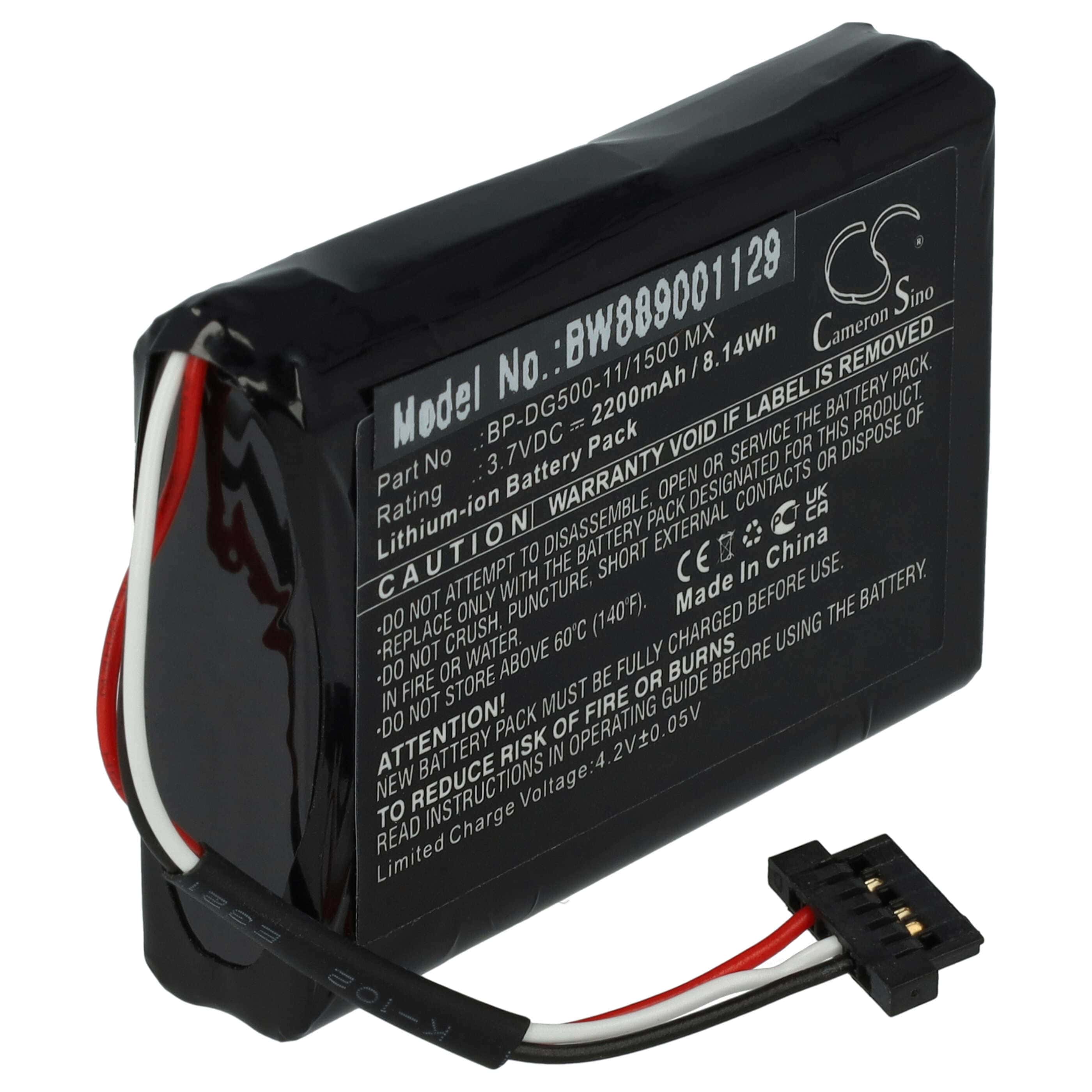 GPS Radcomputer-Akku als Ersatz für Magellan BP-DG500-11/1500 MX - 2200mAh 3,7V Li-Ion