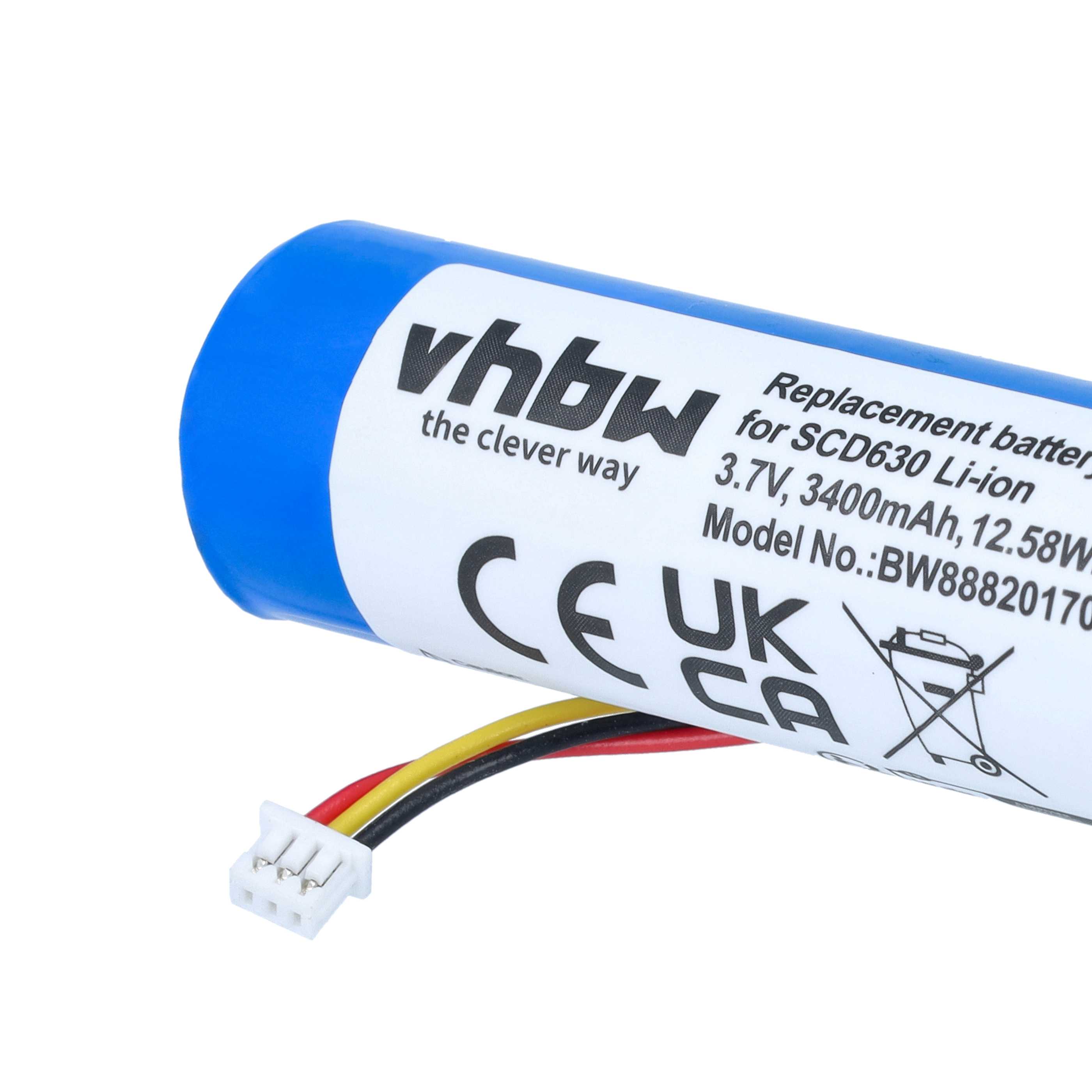 Batería recargable reemplaza Philips NTA3459-4, NTA3460-4 para vigilabebés - 3400 mAh 3,7 V Li-Polímero
