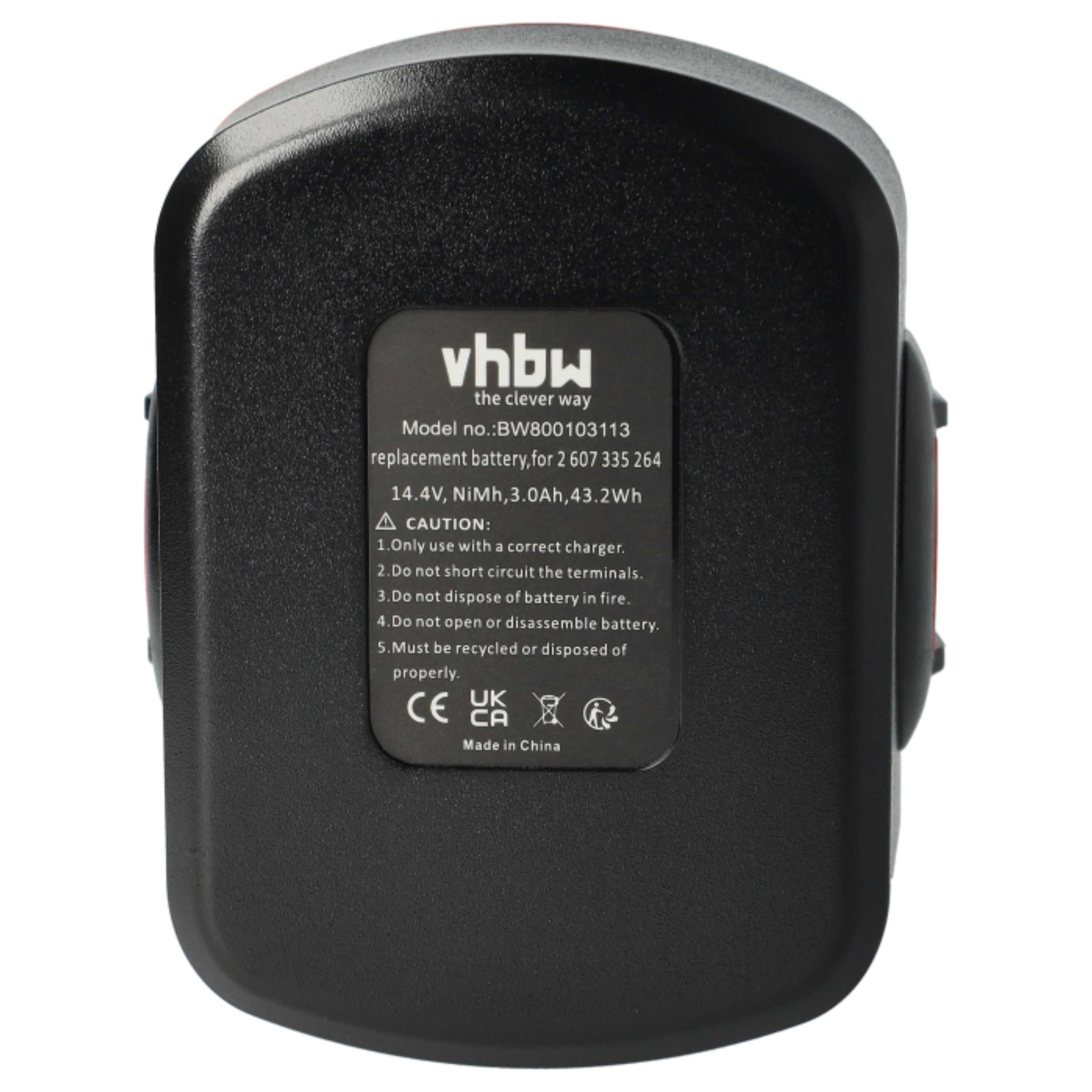 3x Battery replaces Bosch 2 607 335 263, 1617S0004W Electric Power Tool - 3000 mAh, 14.4 V, NiMH