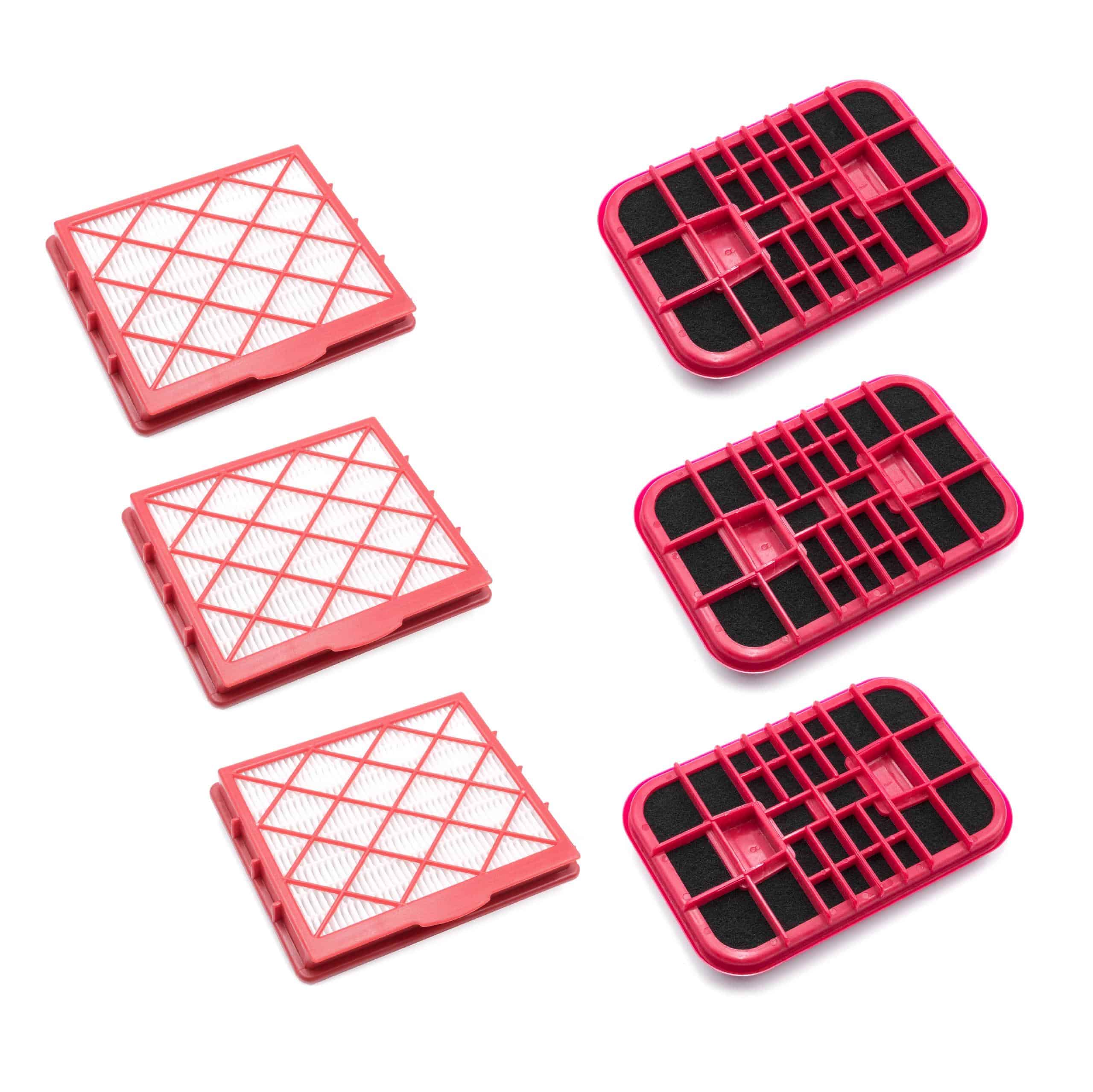 3x Filter Set suitable for Lux, Electrolux 1 Classic Vacuum Cleaner - Vacuum Cleaner Filter Set