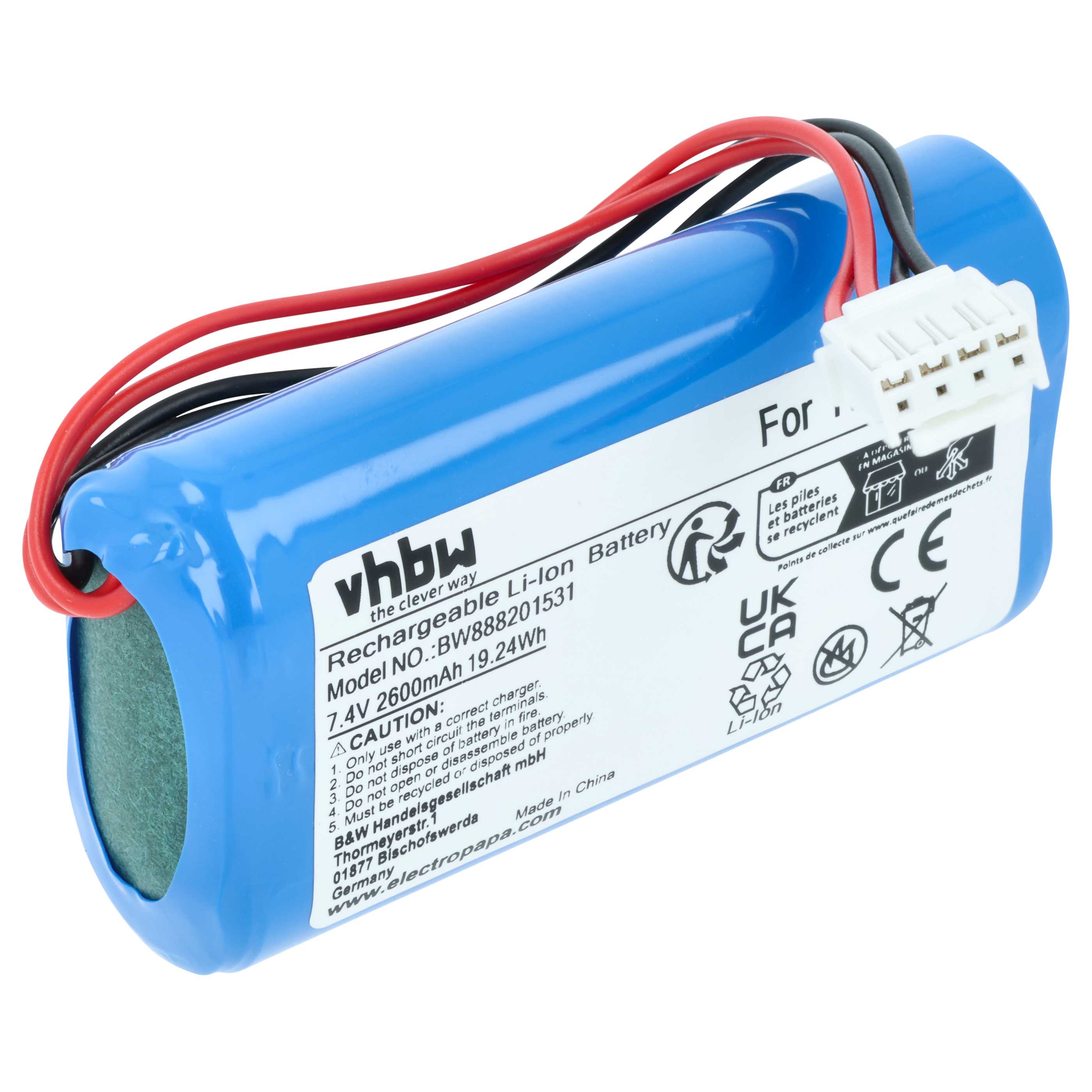 Batterie remplace DJI LGABB4186, RC03012, TI100782 pour drone DJI- 2600mAh 7,4V Li-ion