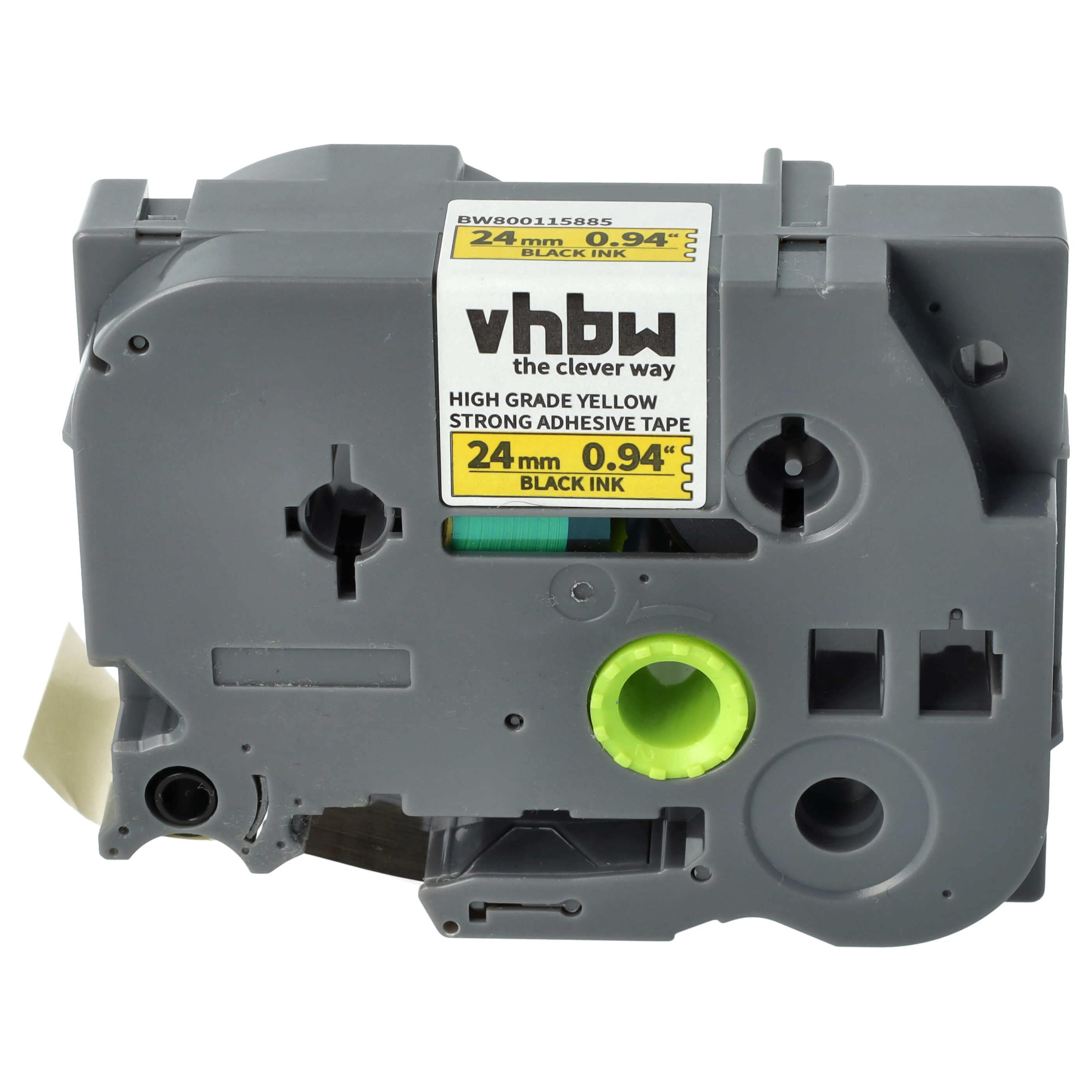 Label Tape replaces Brother HGE-S651 - 24 mm Black to Yellow, Extra Stark