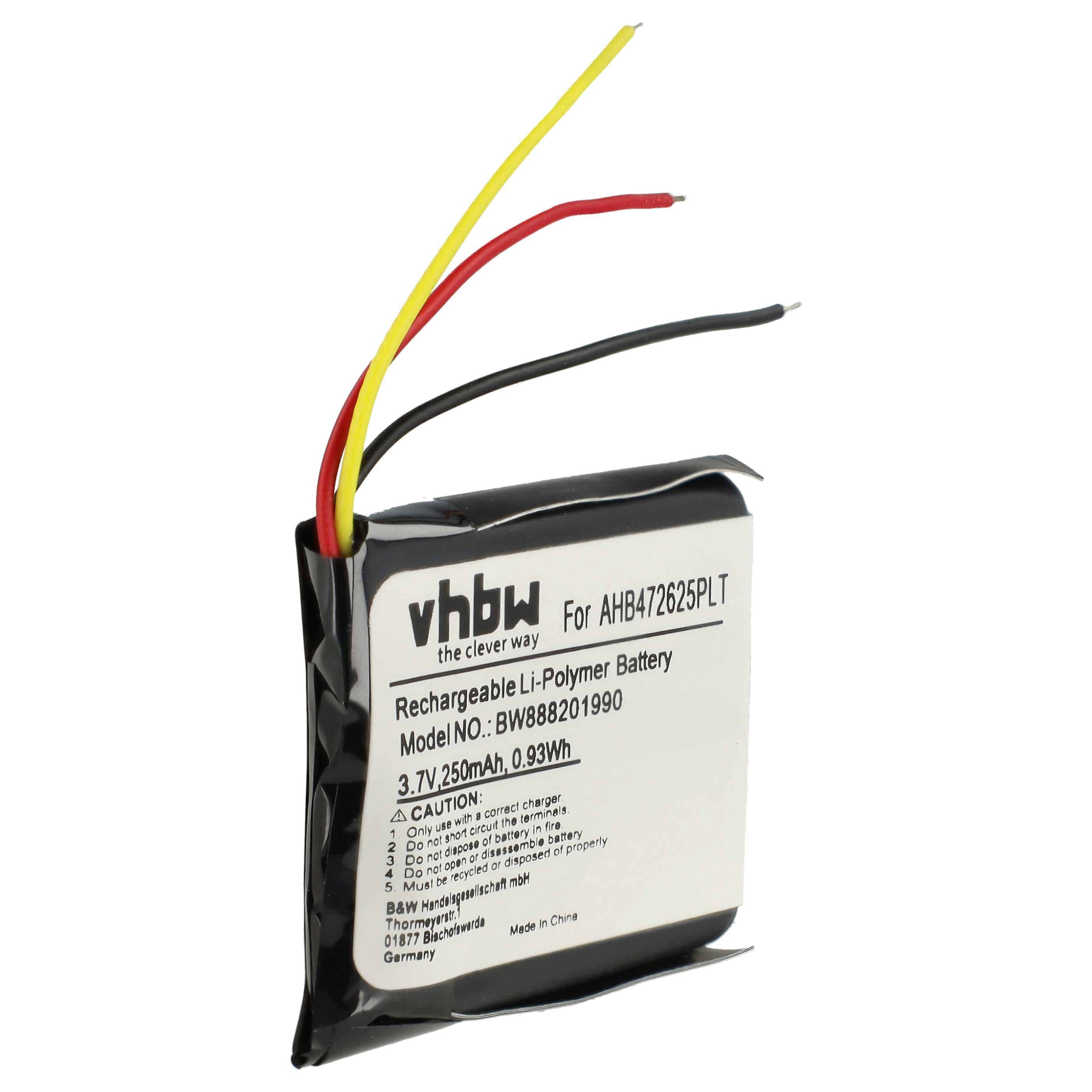 Akumulator do słuchawek bezprzewodowych zamiennik Jabra AHB472625PLT, AHB682828PS - 250 mAh 3,7 V LiPo