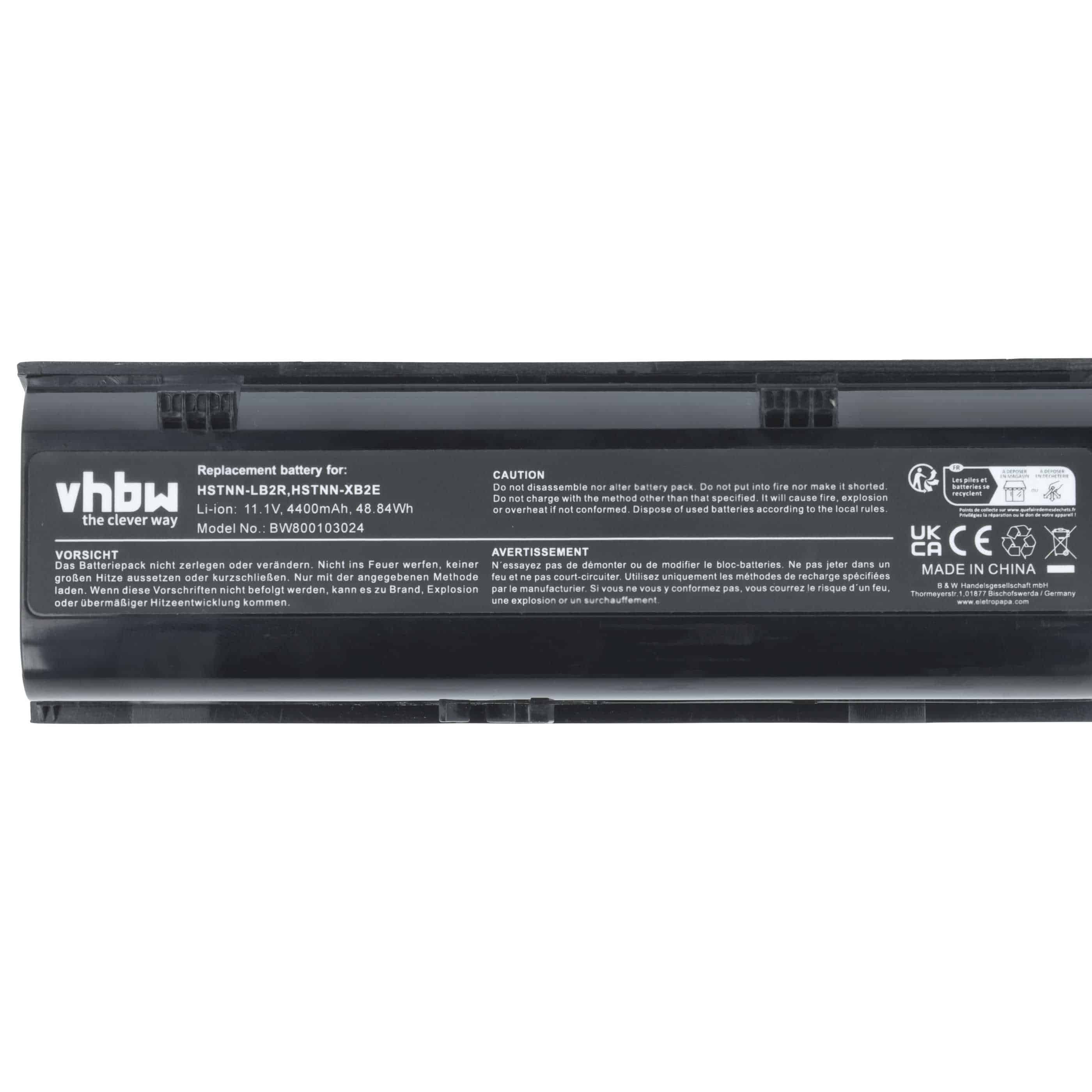 Akumulator do laptopa zamiennik HP 633733-1A1, 633733-151, 3ICR19/66-2 - 4400 mAh 11,1 V Li-Ion, czarny