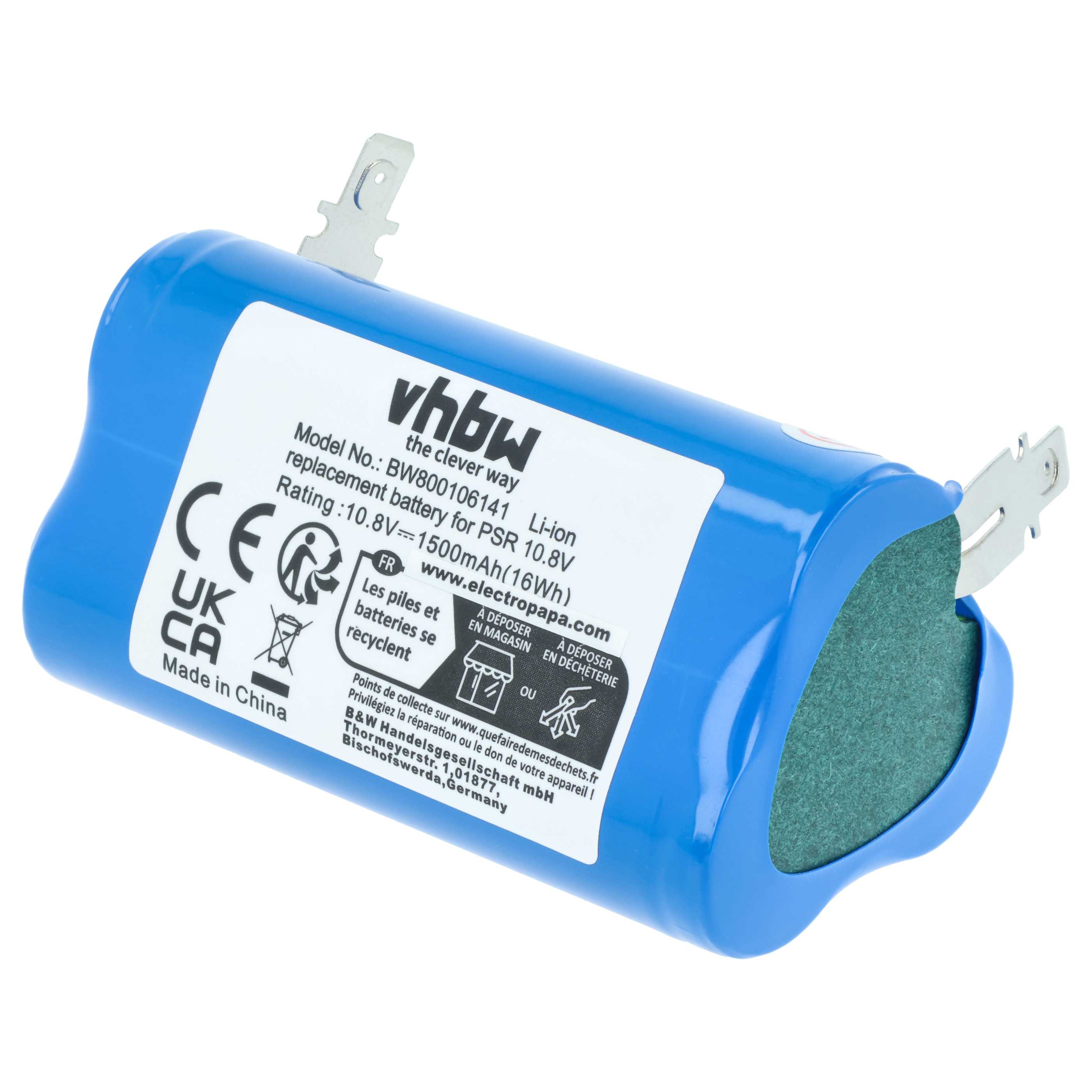 Battery replaces Bosch 2 607 336 863, 2 607 336 864, KEO Electric Power Tool - 1500 mAh, 10.8 V, Li-Ion