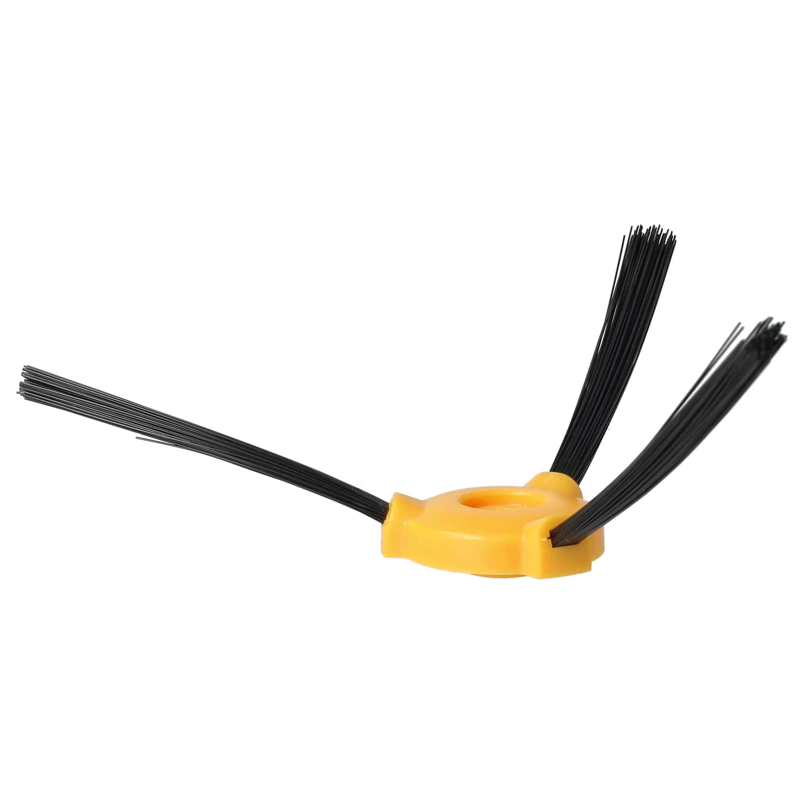 4x Side Brush replaces Eufy T0903071 for Eufy Robot Vacuum Cleaner - 3-armed, black, orange