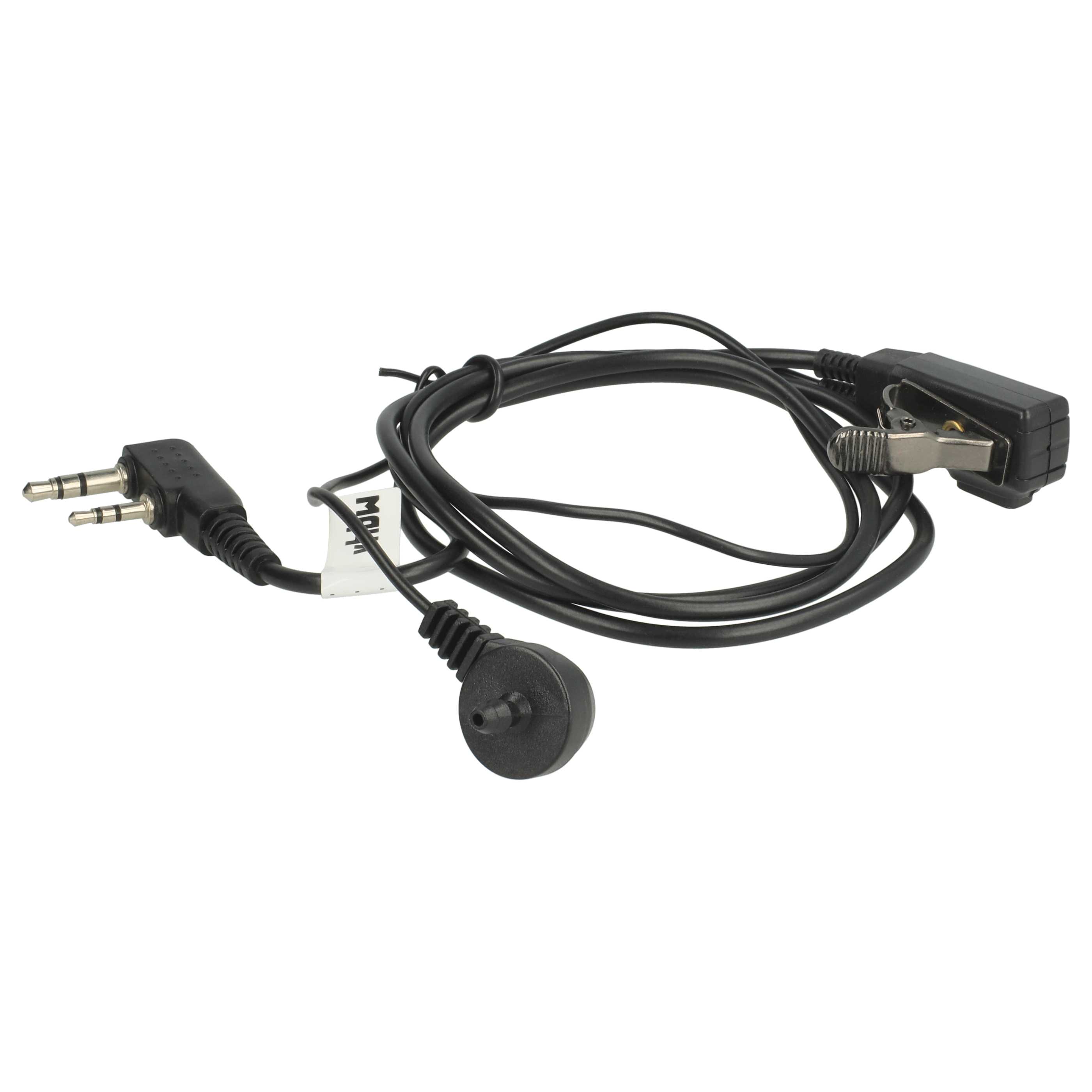 5x Oreillette de talkie-walkie pour Kenwood / Baofeng Pro-Talk et autres - Avec touche de réponse + support cl