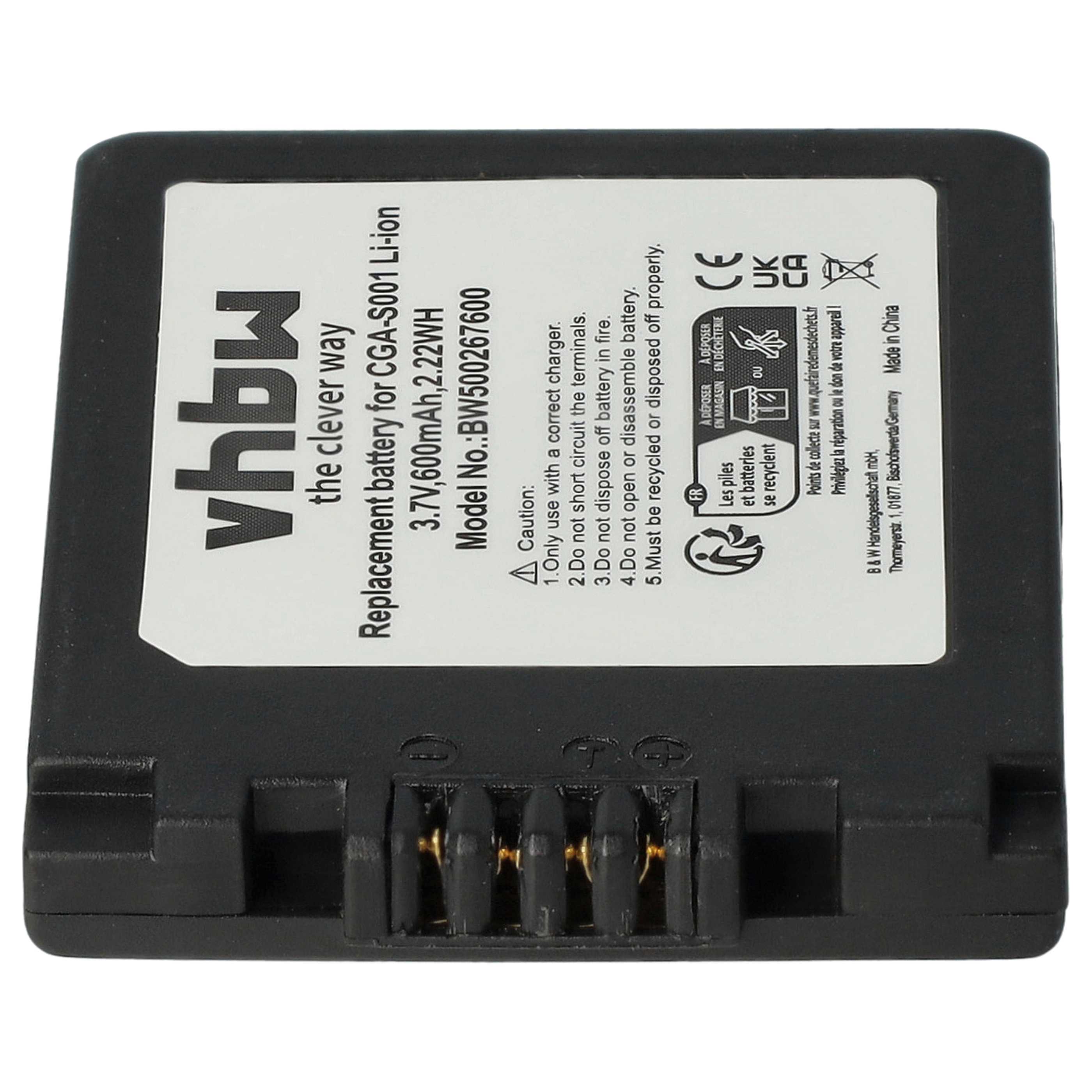 Battery replaces Leica BP-DC2 - 500mAh, 3.6V, Li-Ion