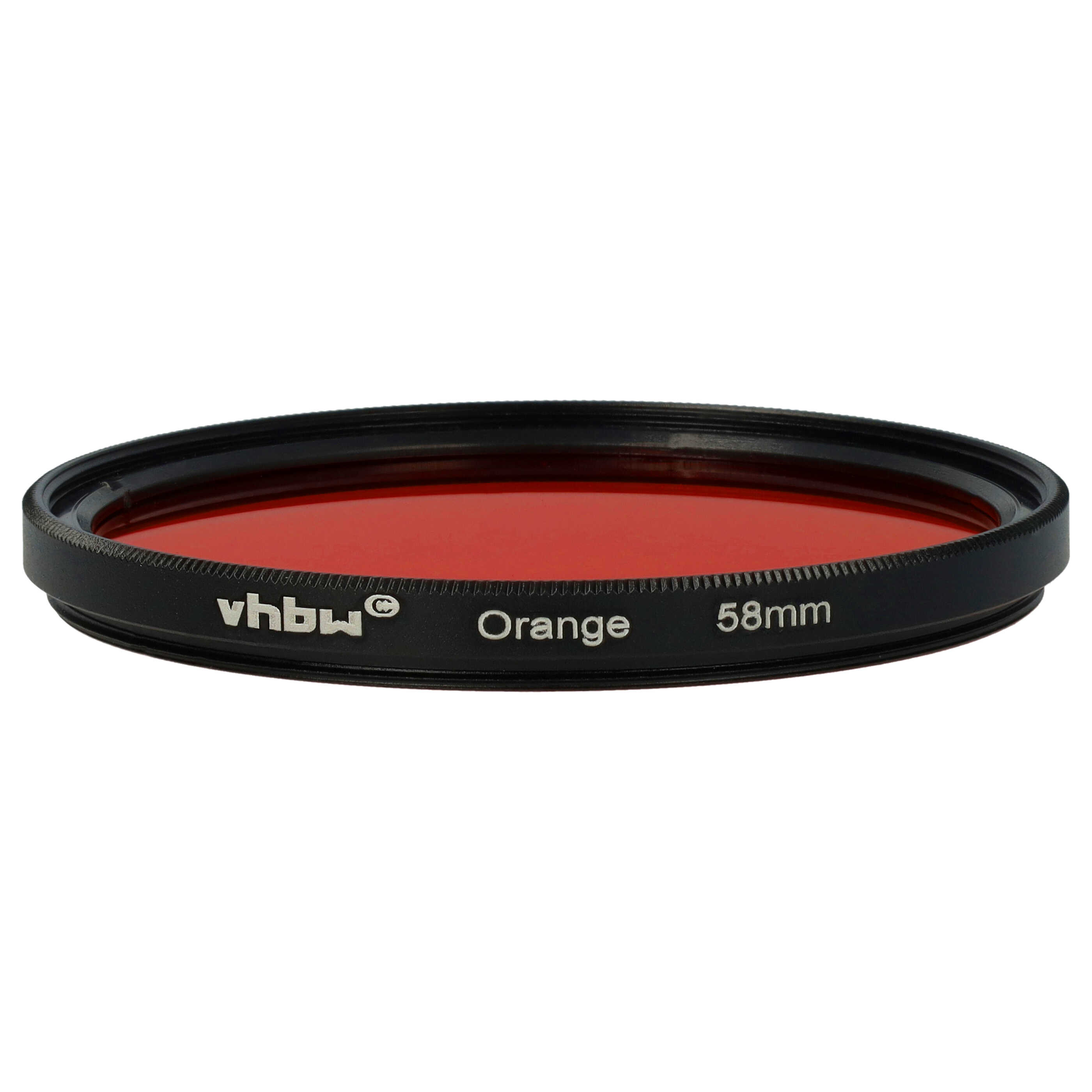 Coloured Filter, Orange suitable for Camera Lenses with 58 mm Filter Thread - Orange Filter