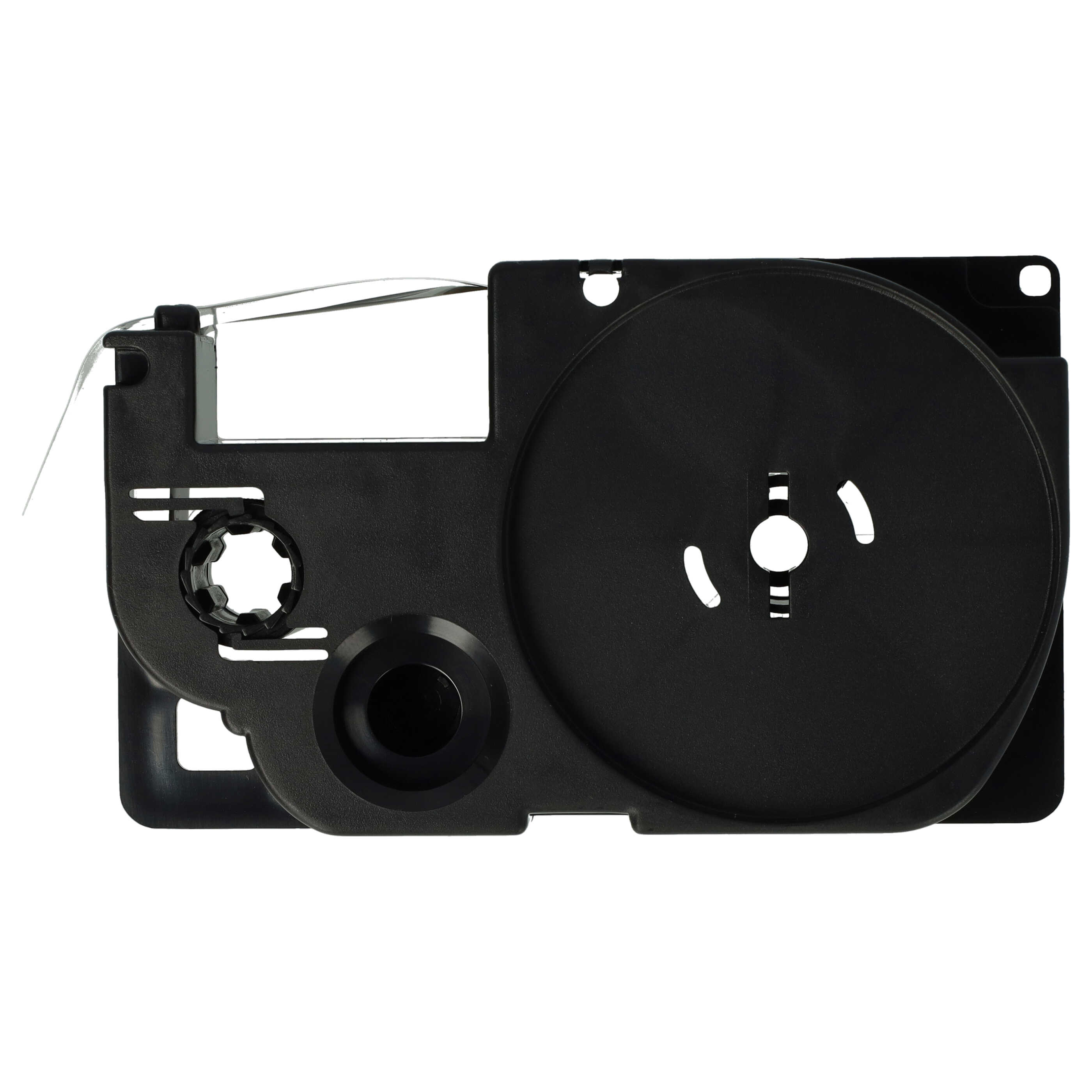5x Cassettes à ruban remplacent Casio XR-12WE, XR-12WE1 - 12mm lettrage Noir ruban Blanc