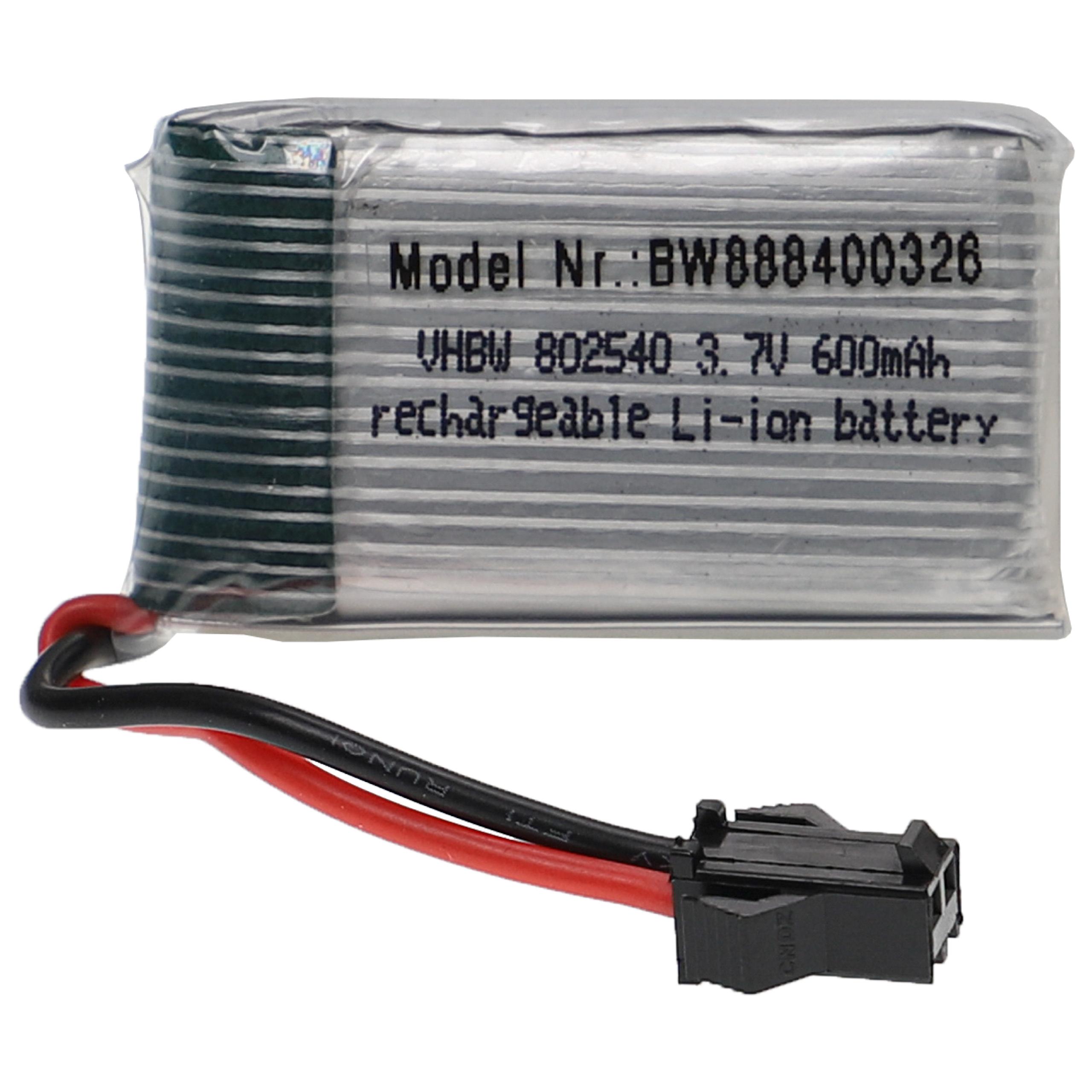 Batería para dispositivos modelismo - 600 mAh 3,7 V Li-poli, SM-2P