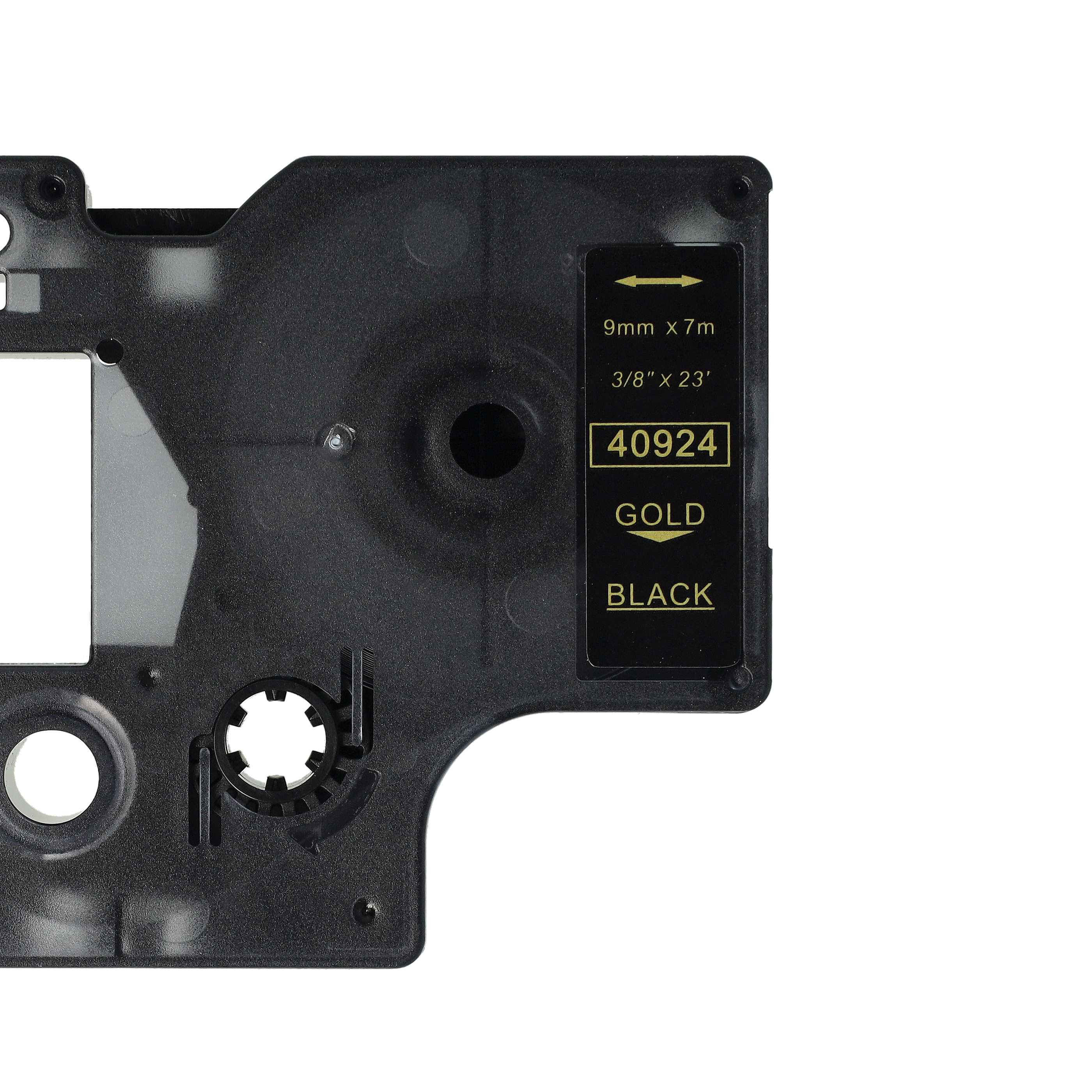 Label Tape replaces Dymo 40924, D1 - 9 mm Gold to Black