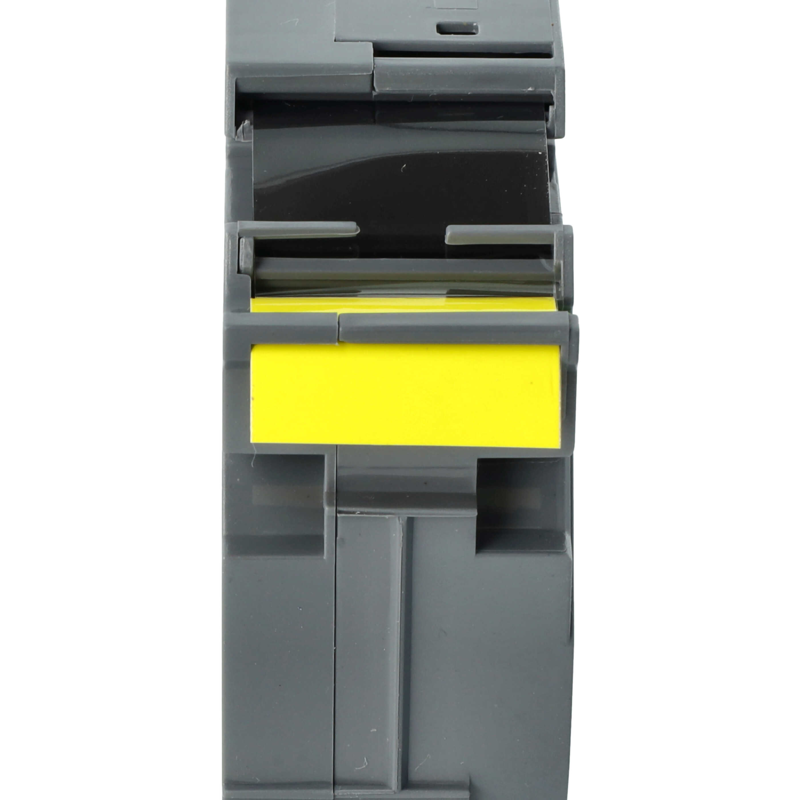 Label Tape as Replacement for Brother TZE-FX651, TZ-FX651 - 24 mm Black to Yellow, Flexible