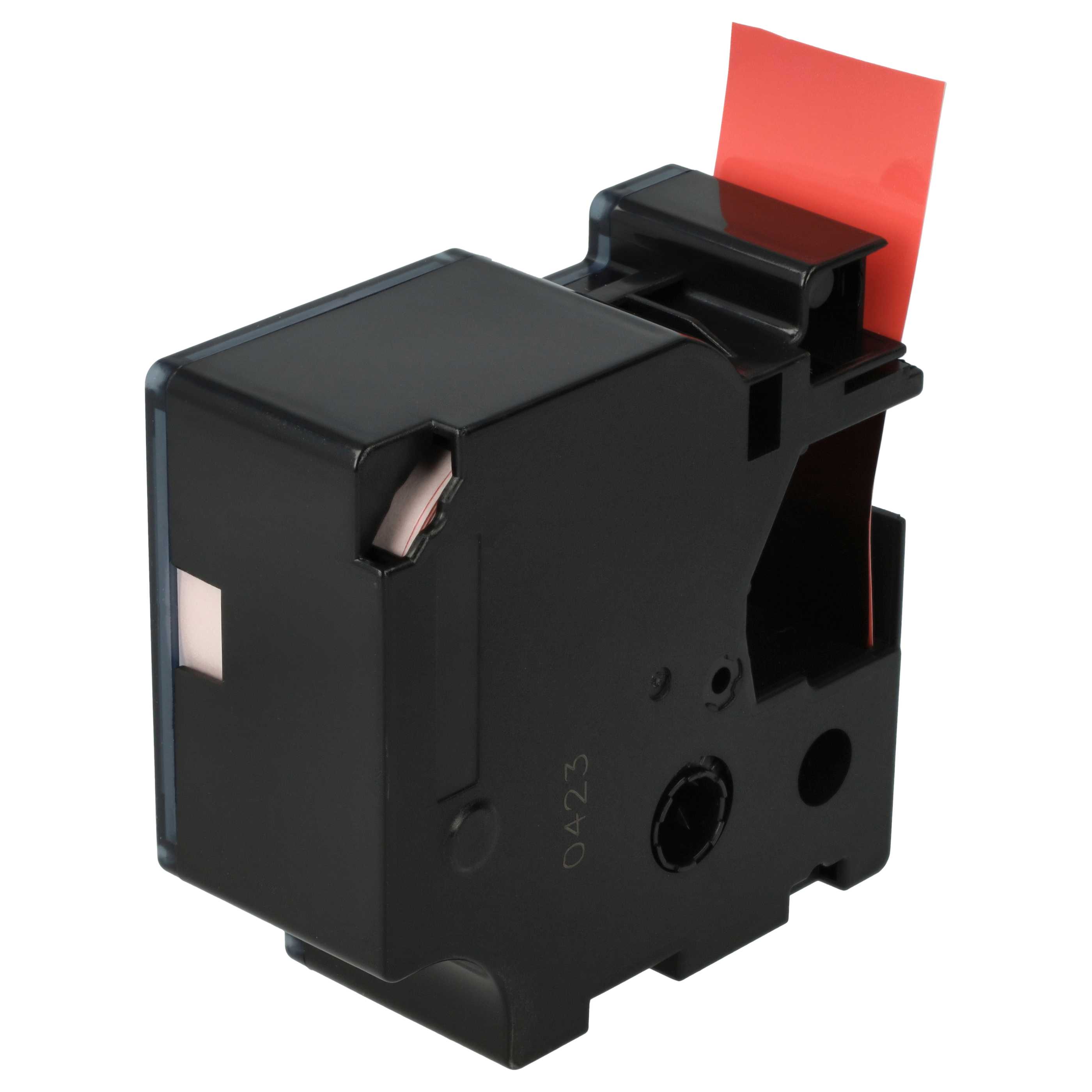 Label Tape replaces Dymo D1, 53717 - 24 mm Black to Red
