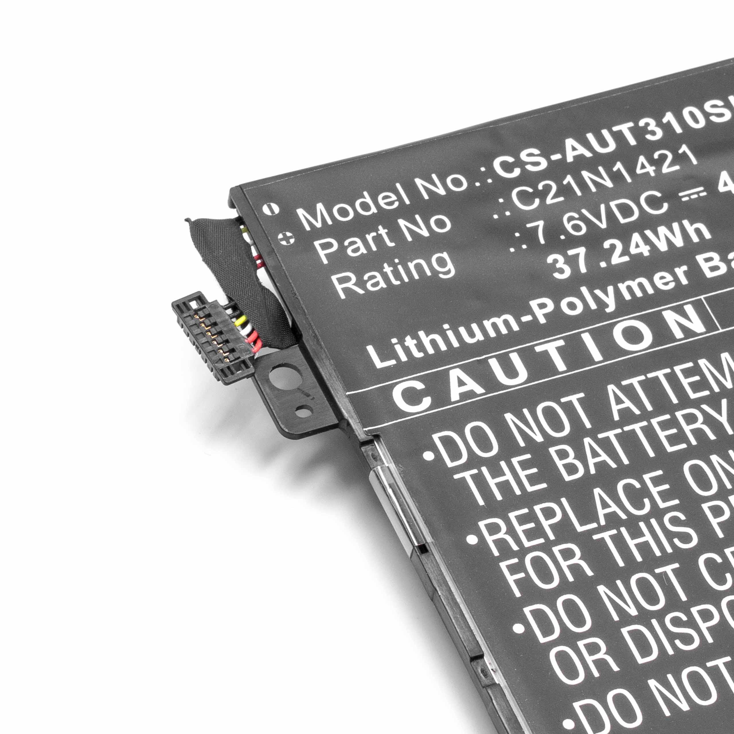 Batería reemplaza Asus C21N1421, 0B200-01520000 para tablet, Pad Asus - 4900 mAh 7,6 V Li-poli
