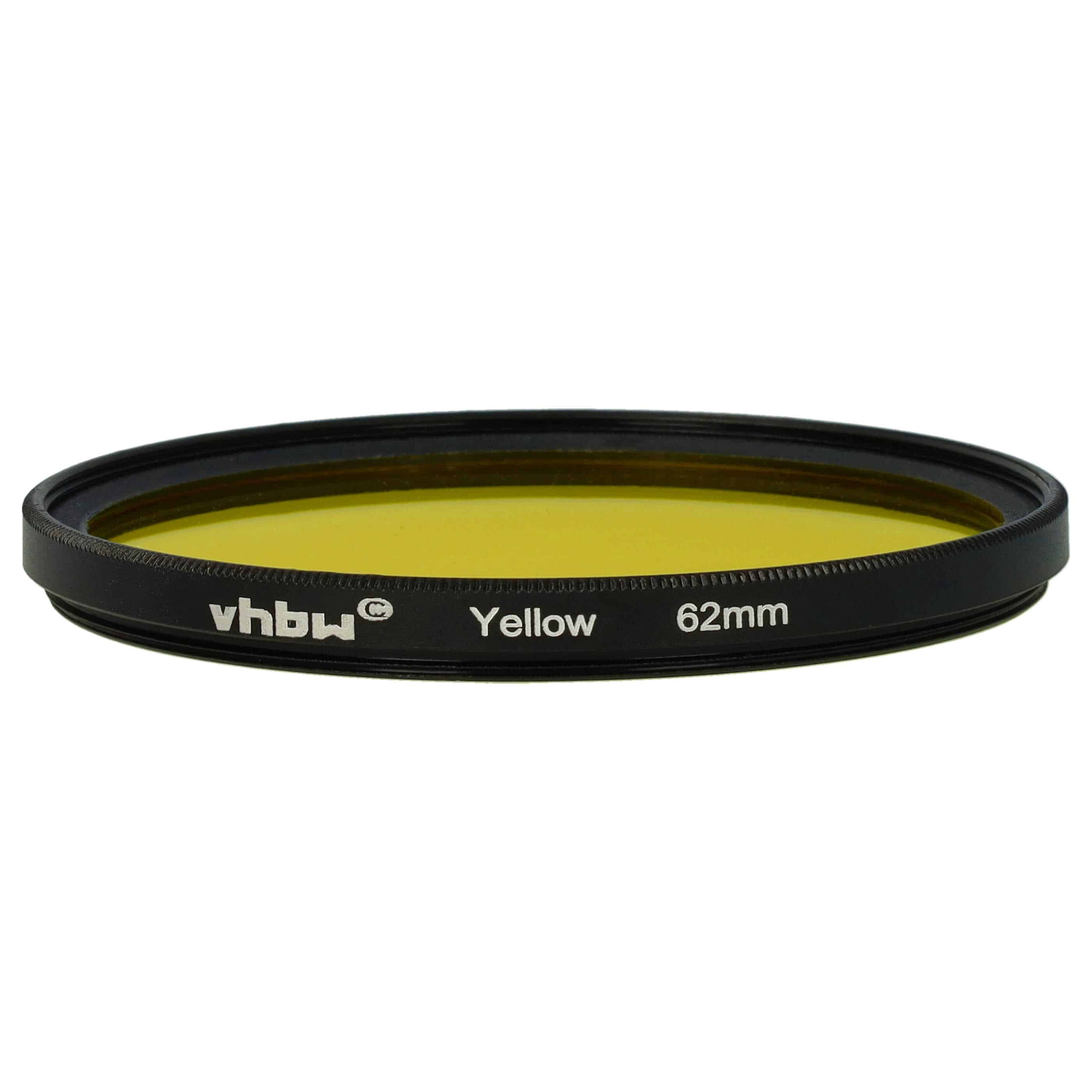 Filtre de couleur jaune pour objectifs d'appareils photo de 62 mm - Filtre jaune