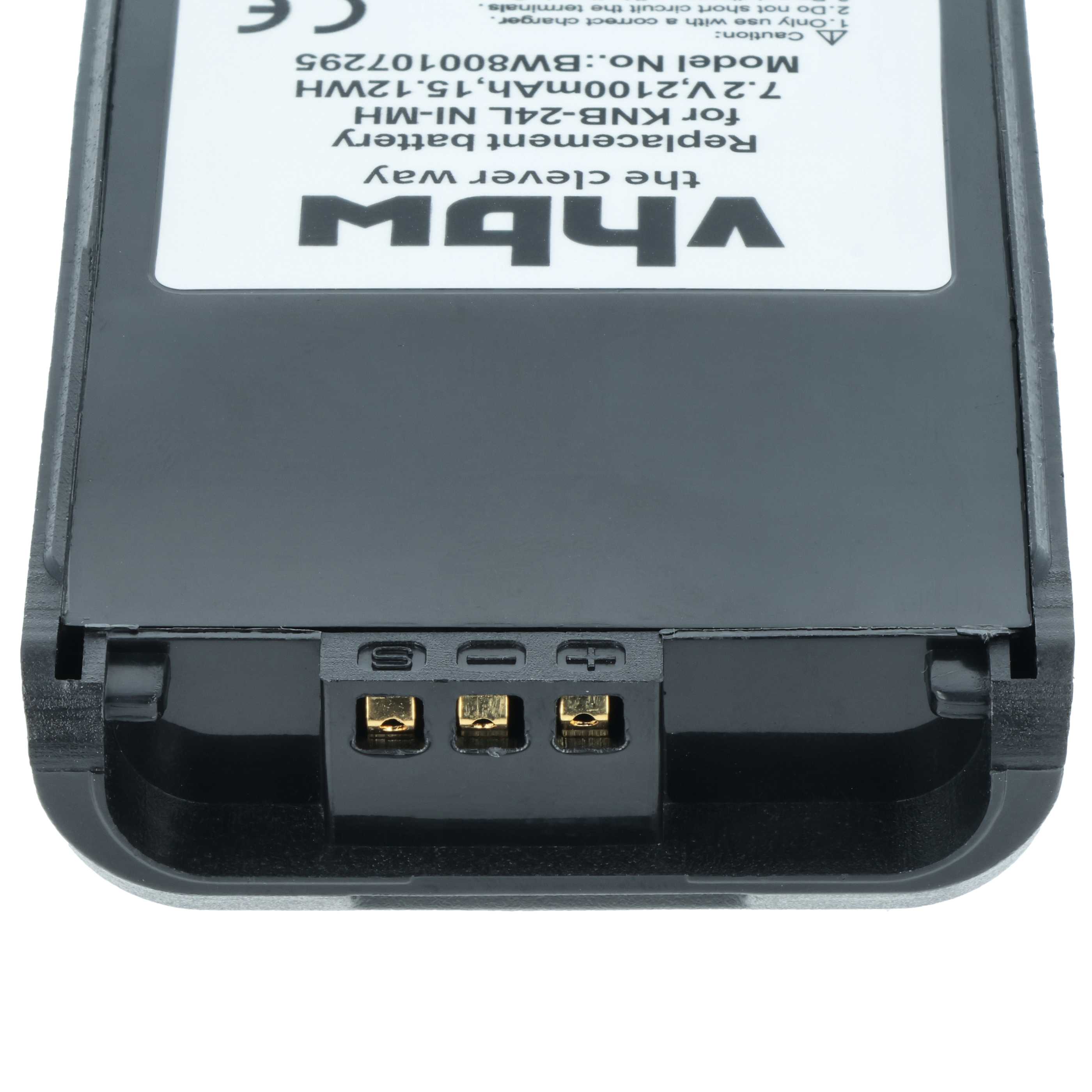 Batteria sostituisce Kenwood KNB-24L, KNB-24LX, KNB-24, KNB-24Li per dispositivo radio - 2100mAh 7,2V NiMH