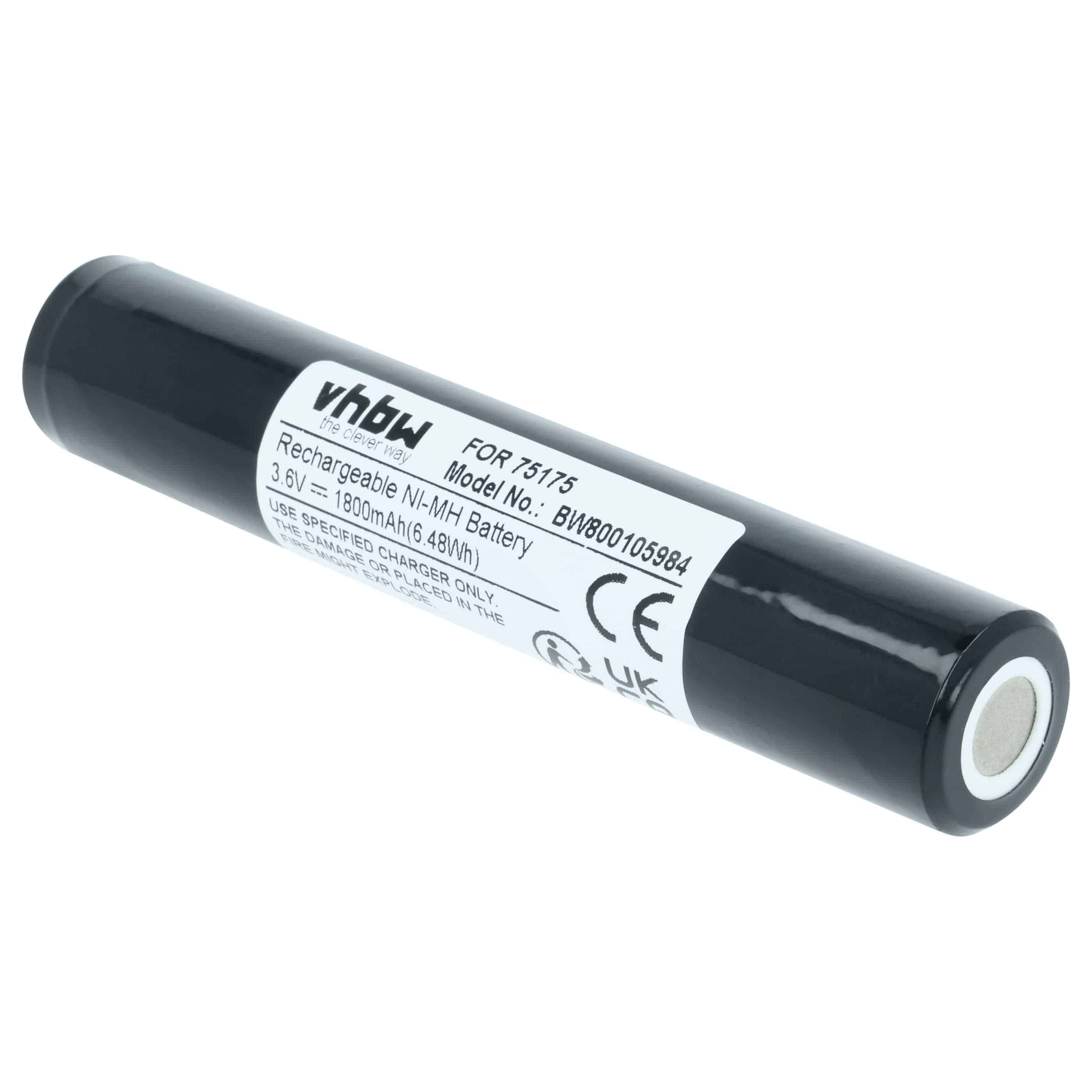 Batterie remplace Pelican Streamlight 75175, 75375 lampe de poche Pelican - 1800mAh 3,6V NiMH