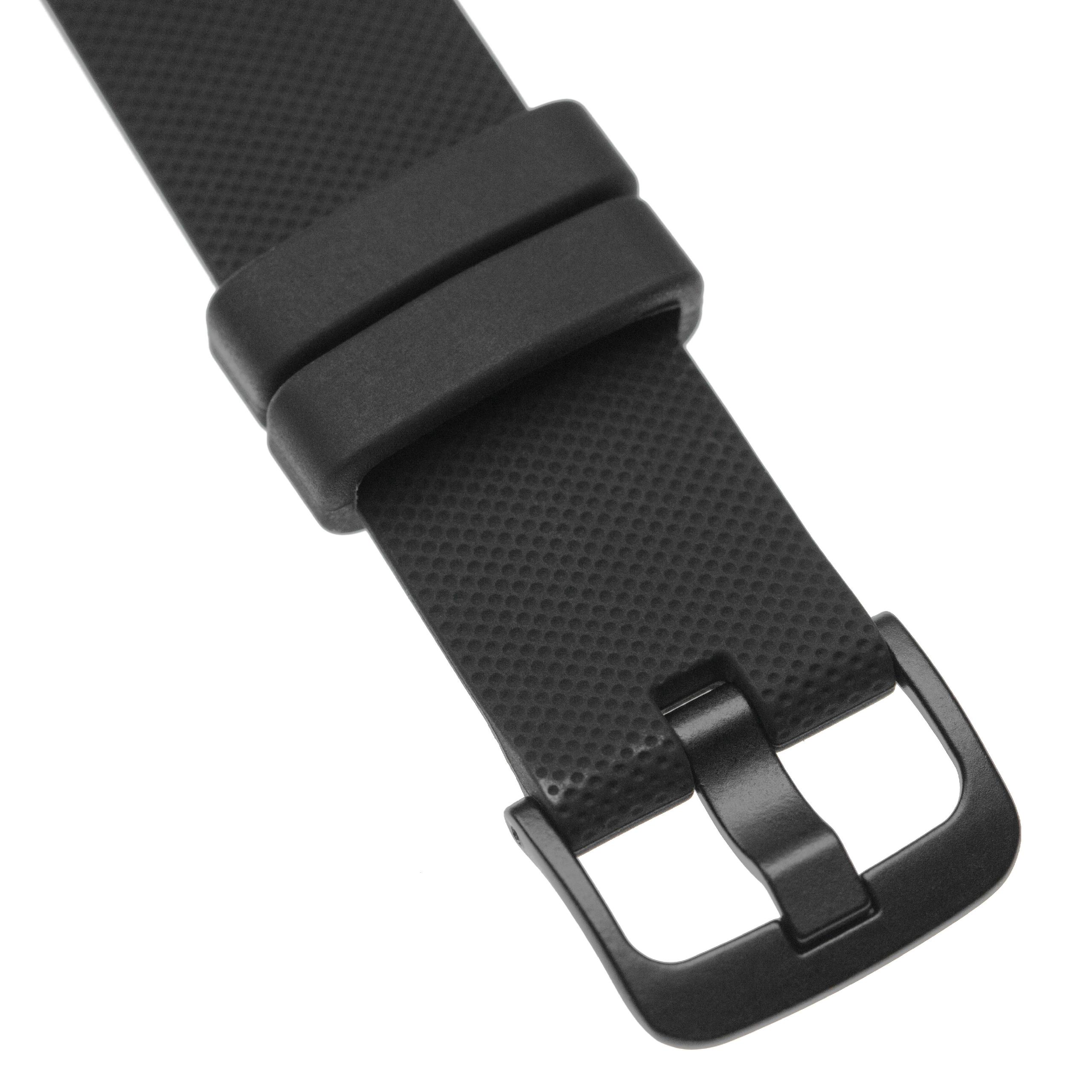 Bracelet pour montre intelligente Garmin Vivomove - 12,1 + 9,2 cm de long, 20mm de large, silicone, noir