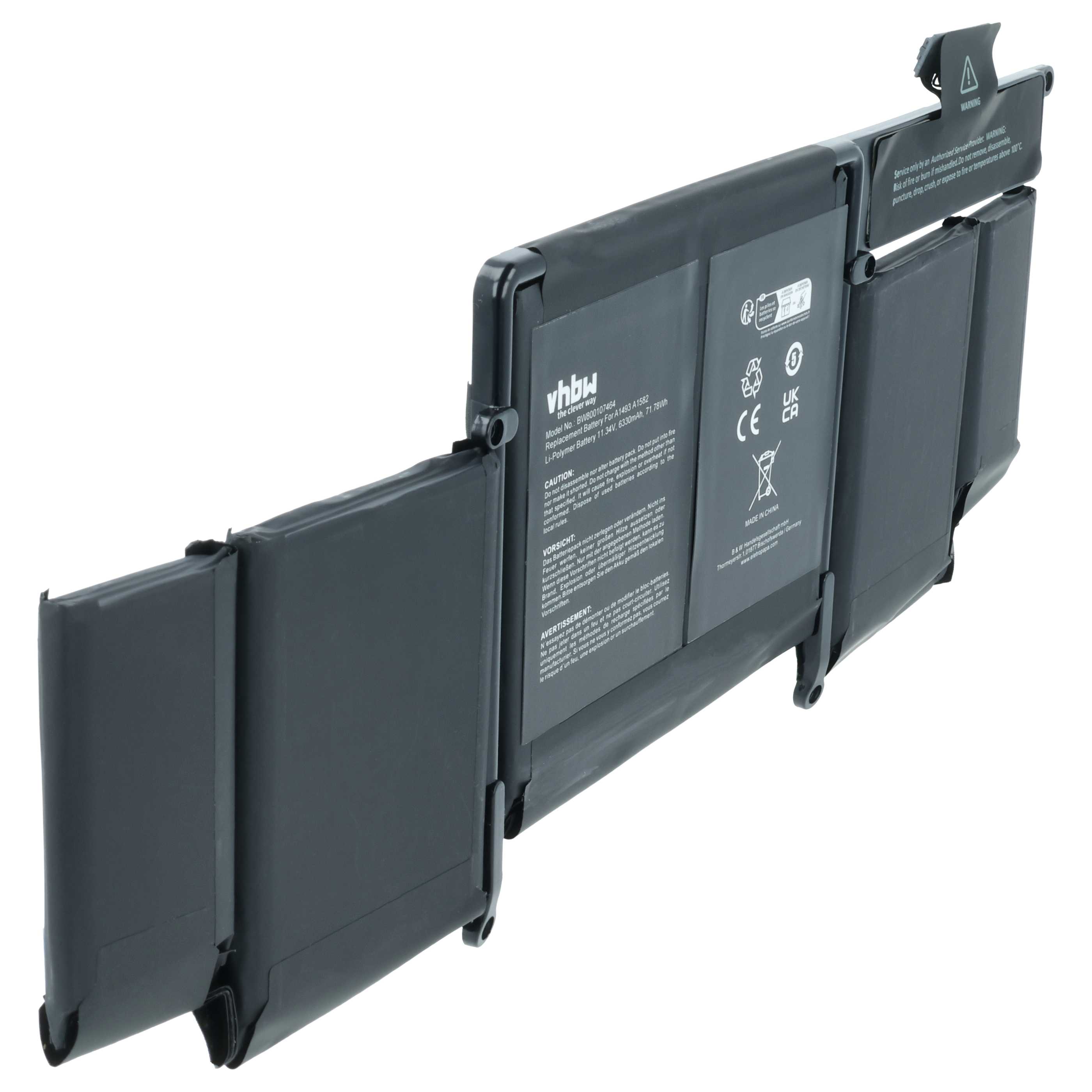 Batteria sostituisce Apple 020-8146, A1493, 020-8148 per notebook - 6330mAh 11,34V Li-Poly nero