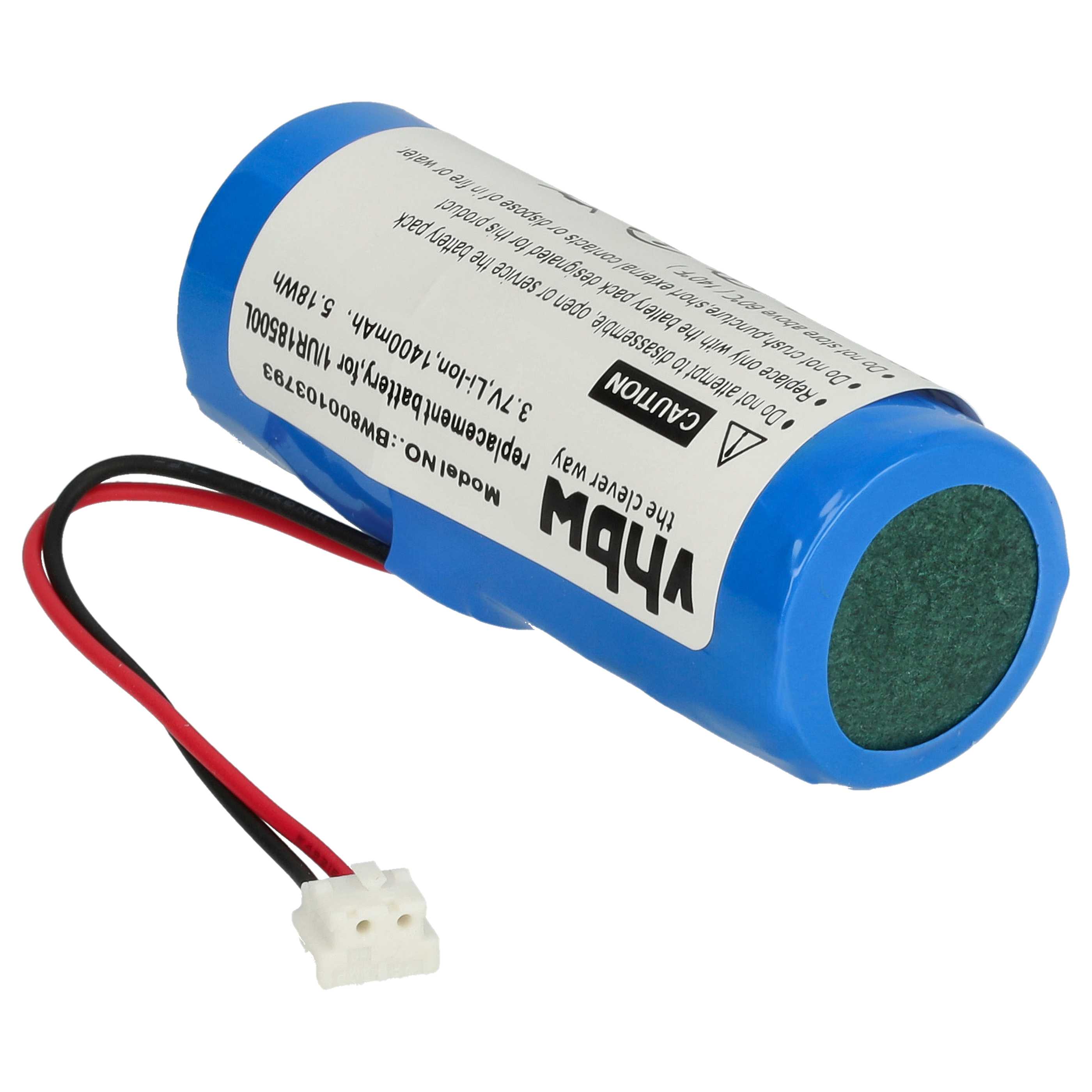 Batteria per rasoio sostituisce Wella 1/UR18500L, 1531582 - 1400mAh 3,7V Li-Poly