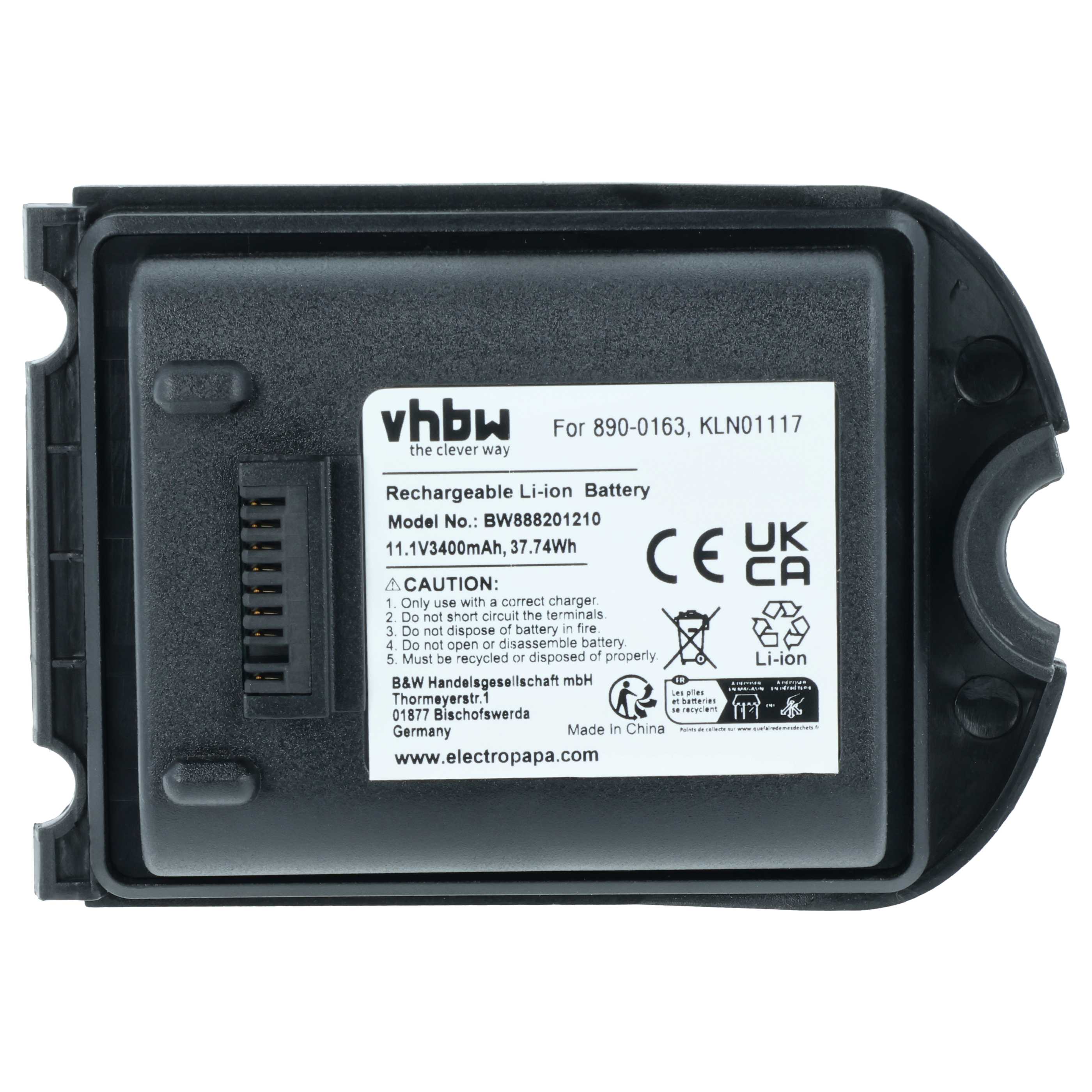 Messtechnik-Akku als Ersatz für Spectra Precision 890-0163-XXQ, 890-0163 für Trimble - 3400mAh 11,1V Li-Ion