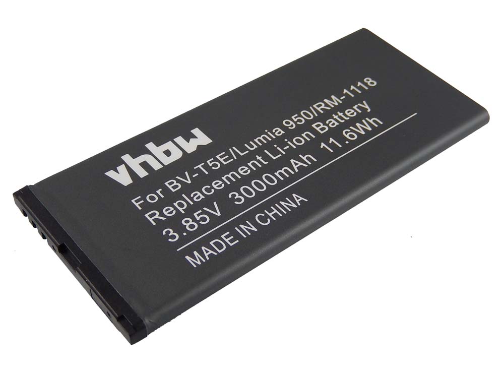 Batteria sostituisce Microsoft / Nokia BV-T5E per cellulare Microsoft / Nokia - 3000mAh 3,85V Li-Ion