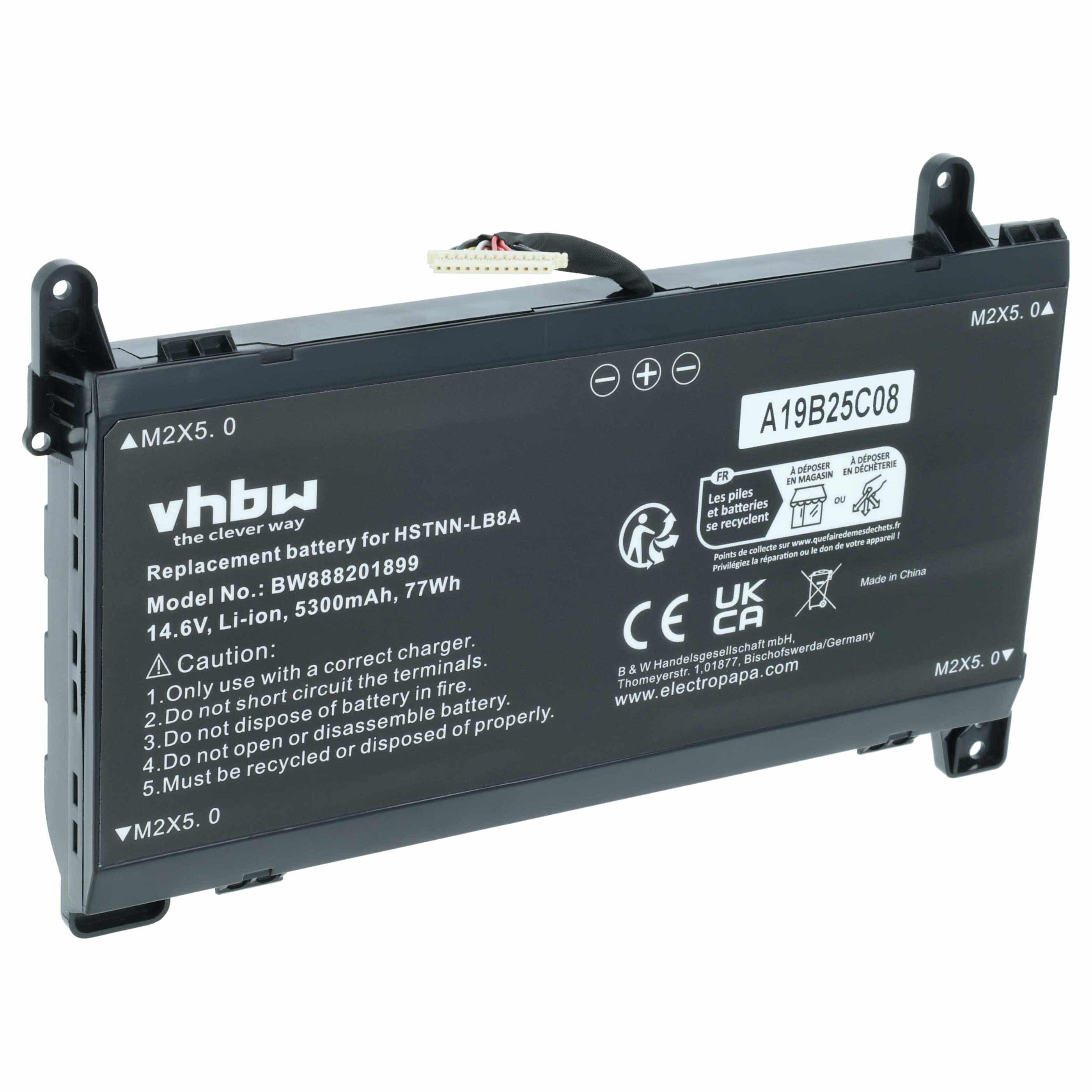 Akumulator do laptopa zamiennik HP 922753-421, 922752-421, 922976-855 - 5300 mAh 14,6 V Li-Ion, czarny