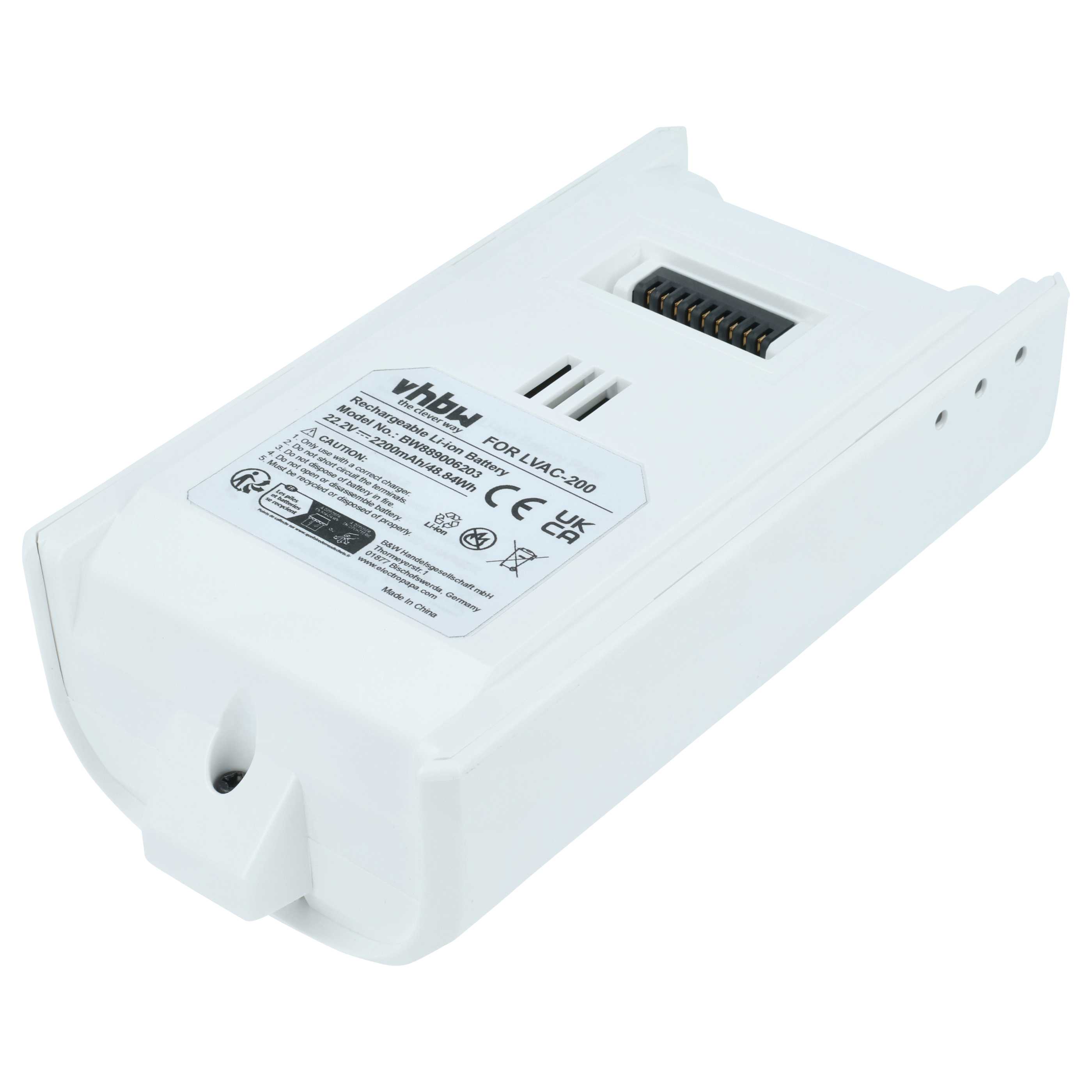 Battery replaces Levoit LSV-V201B-WUS for Levoit 2200mAh, 22.2V, Li-Ion