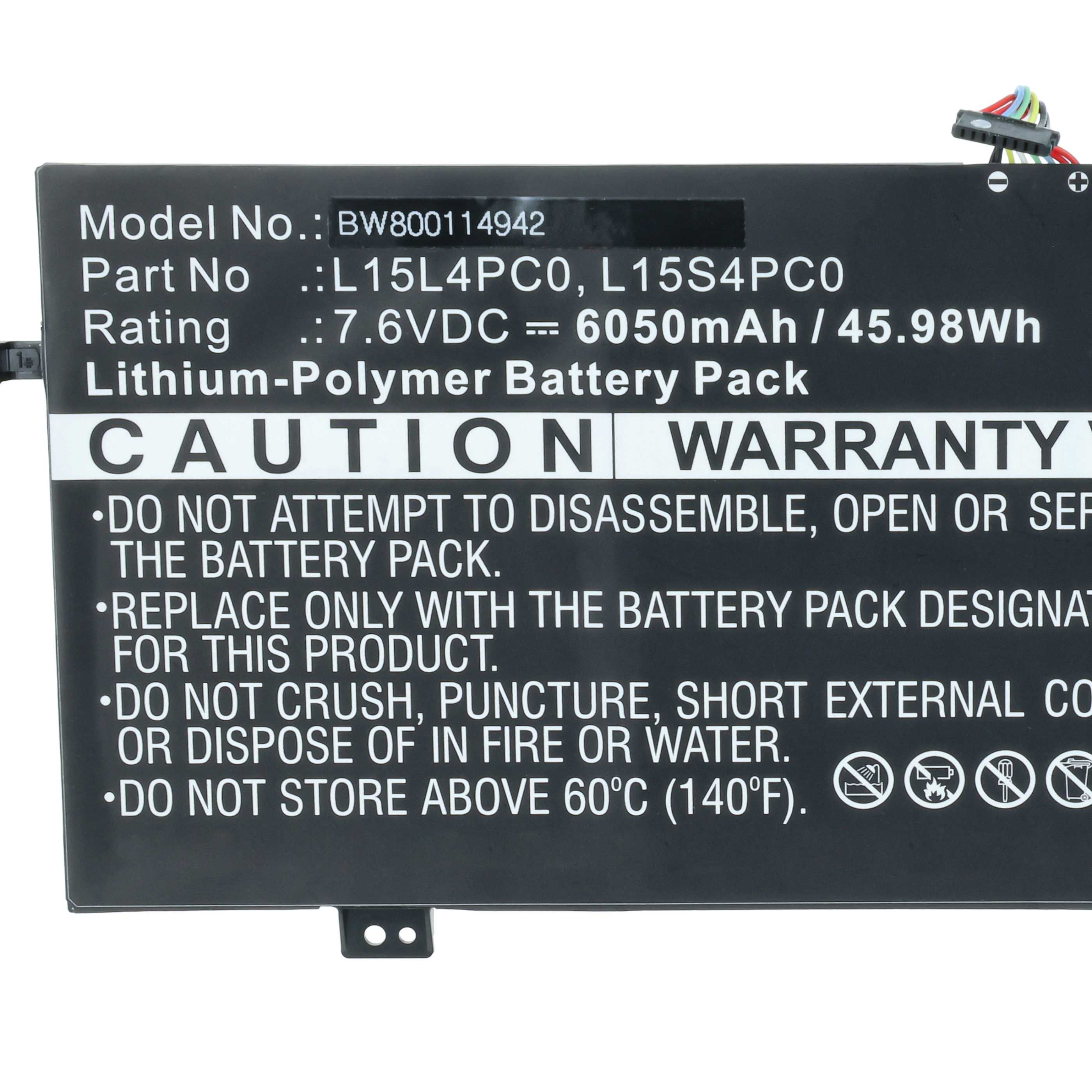 Akumulator do laptopa zamiennik Lenovo L15L4PCO, L15S4PC0, L15L4PC0 - 6050 mAh 7,6 V LiPo