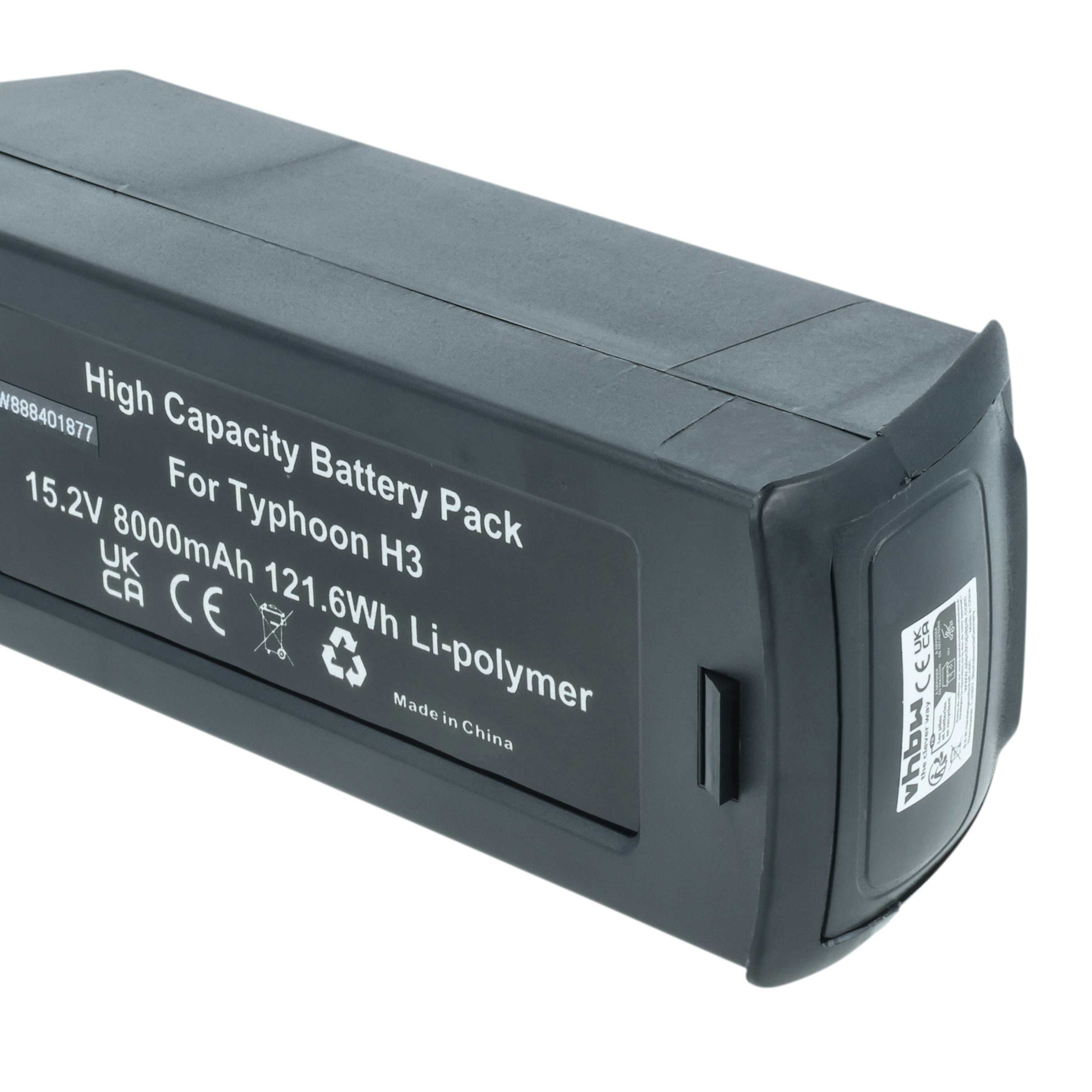 2x Batteries remplace Yuneec YUNTYHP101, YUNTYH3B4S5250 pour drone Yuneec- 8000mAh 15,2V Li-polymère