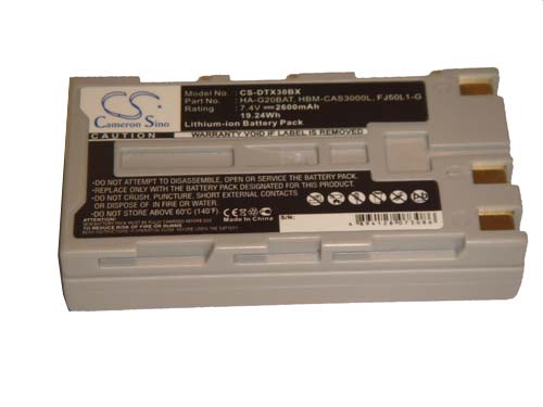 Batterie remplace Casio HA-G20BAT, FJ50L1-G, HBM-CAS3000L pour scanner de code-barre - 2600mAh 7,4V Li-ion