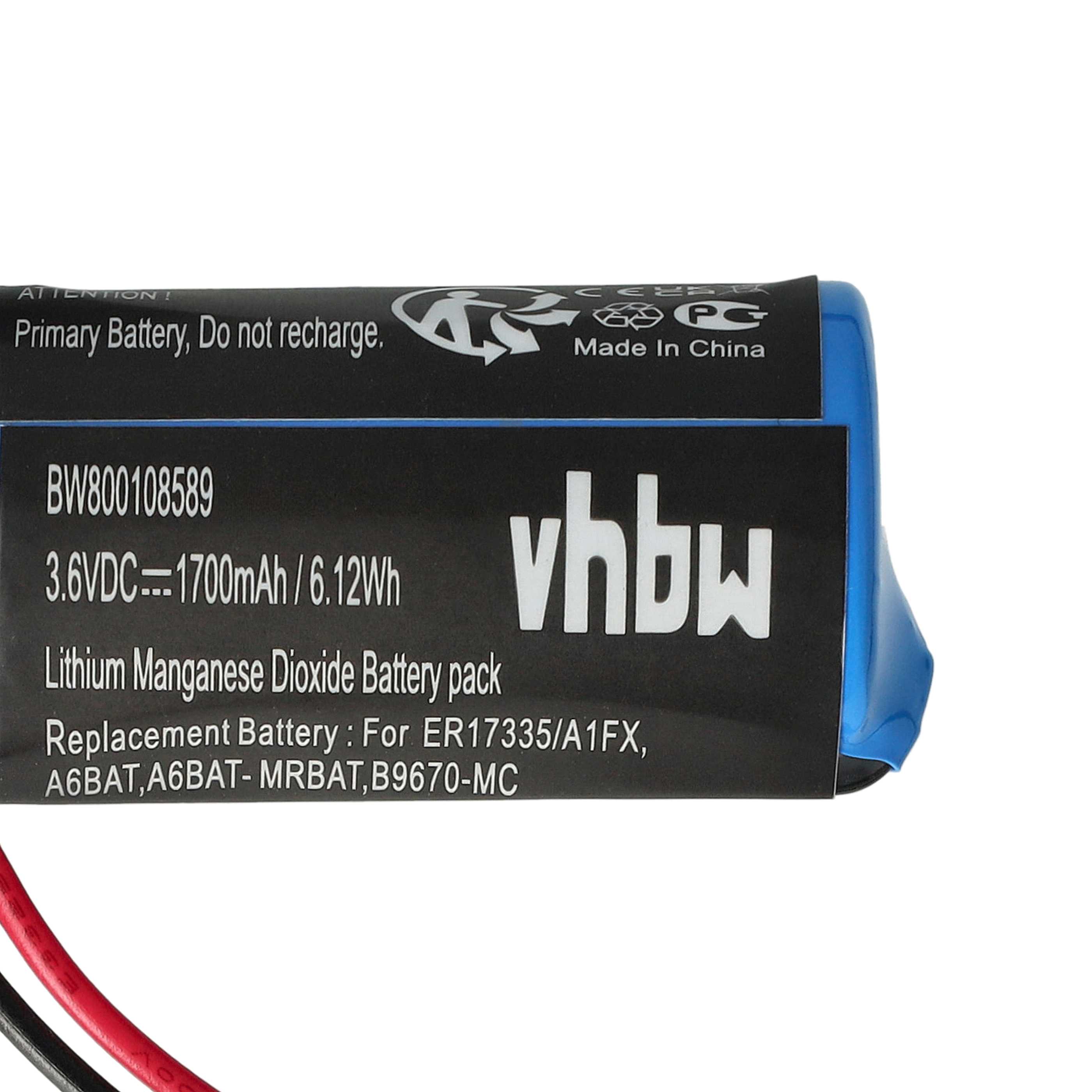 Industrial Controller 10x Battery replaces Mitsubishi B9670-MC, A6BAT, A6BAT-MRBAT. - 1700mAh 3.6V Li-MnO2