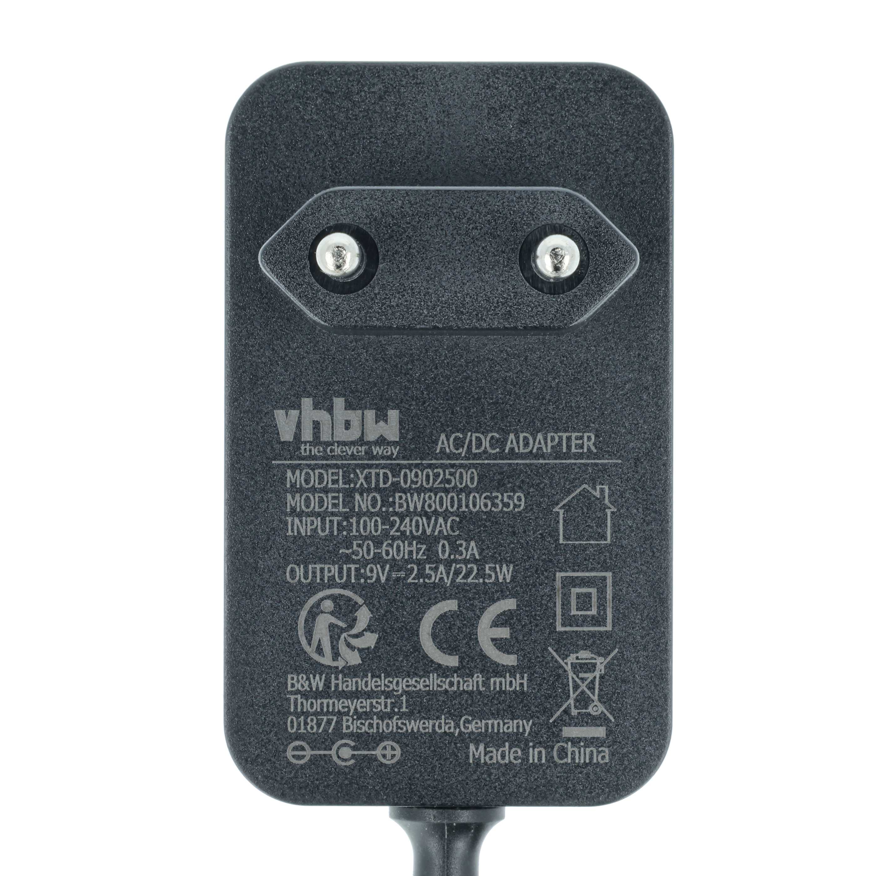 Mains Power Adapter replaces SAW24-090-2500 for Idena Electric Device etc. - 9.3 cm