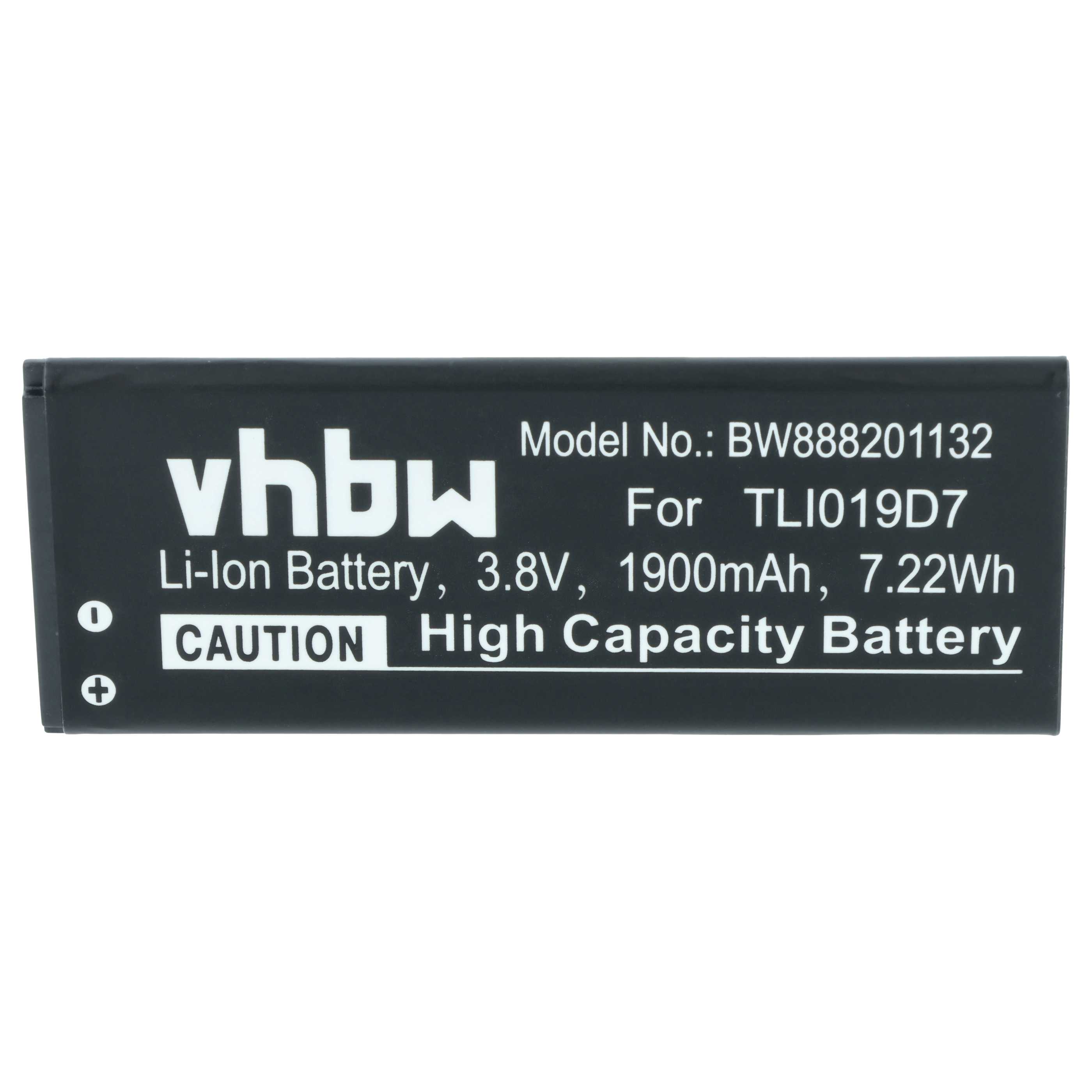 Batteria per cellulare Vodafone,, Telstra, TCL, Alcatel - 1900mAh 3,8V Li-Ion 