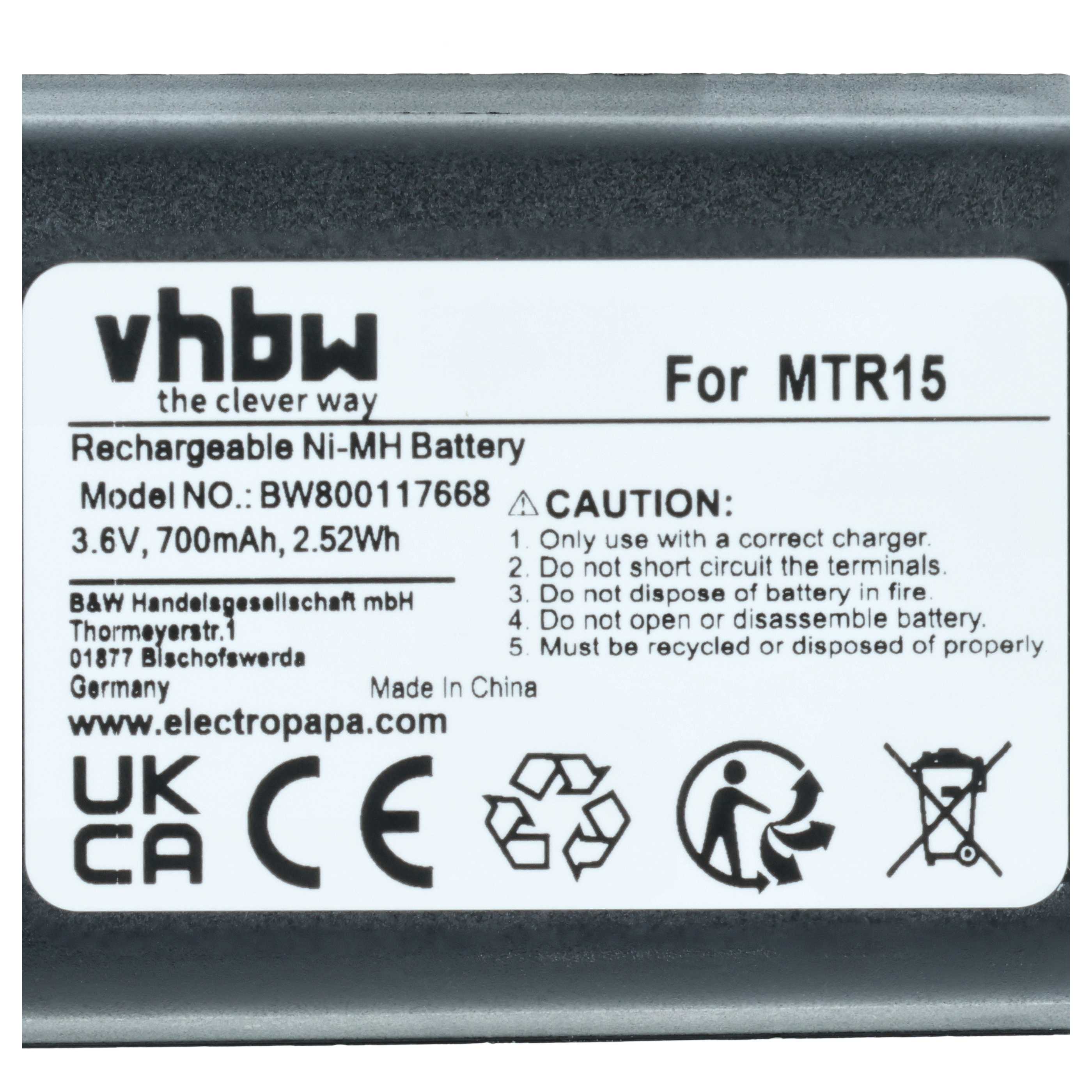 Batteria per telecomando remote controller sostituisce Ravioli NH800 - 700mAh 3,6V NiMH