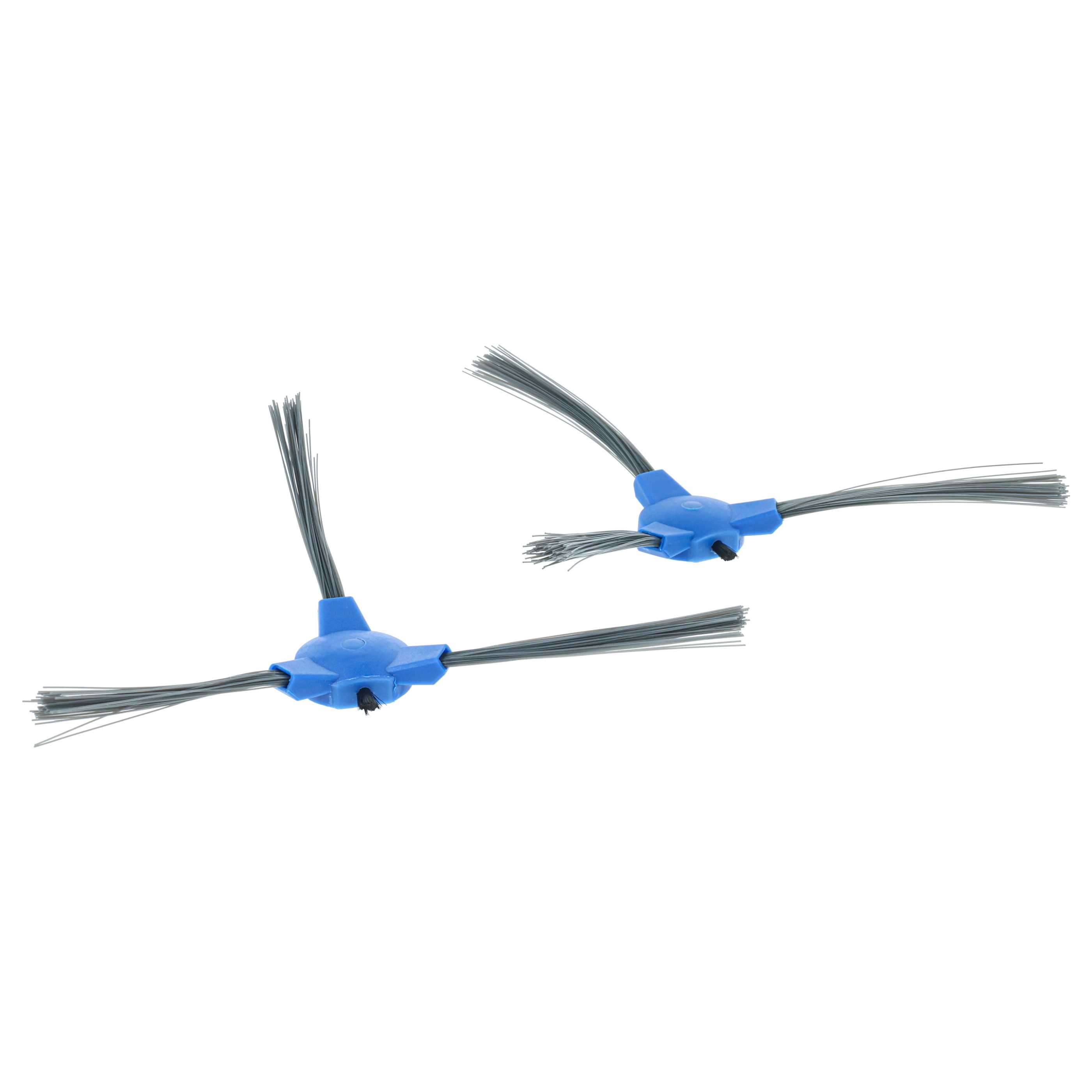 2x Side Brush suitable for Eufy, Tesvor 11S Robot Vacuum Cleaner etc. - 3-armed, black, grey, blue