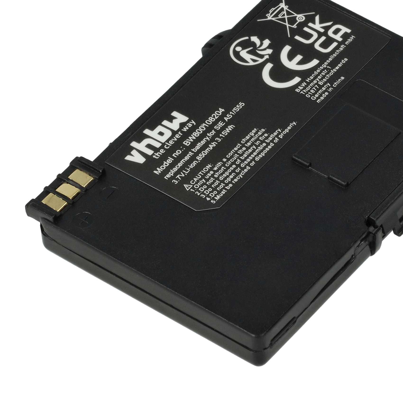 Batería reemplaza EBA-510 para teléfono fijo Swisscom - 850 mAh 3,7 V Li-Ion