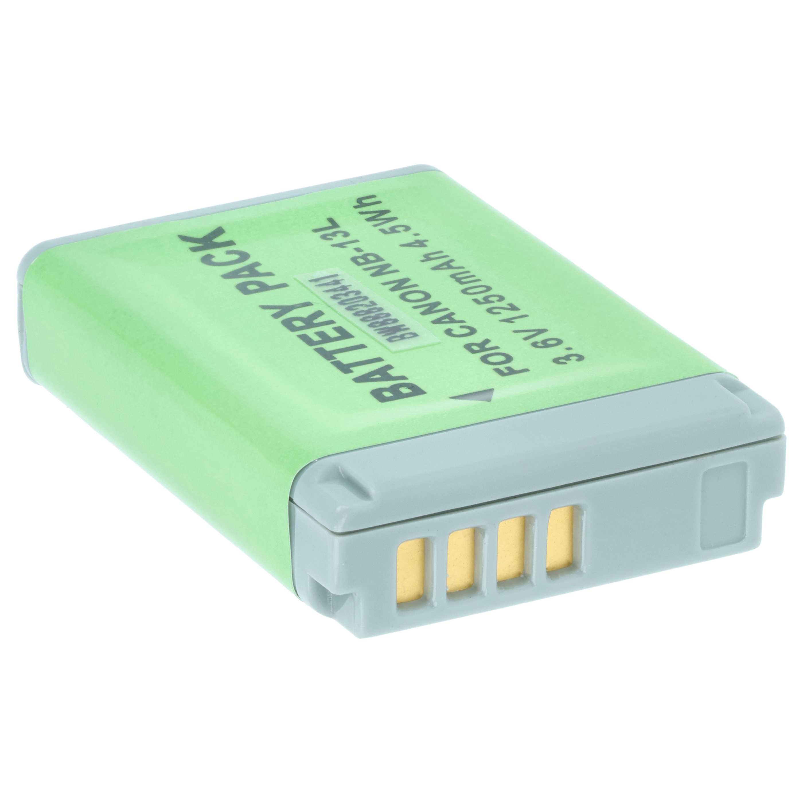 Battery replaces Canon NB-13L - 1250mAh, 3.7V, Li-Ion