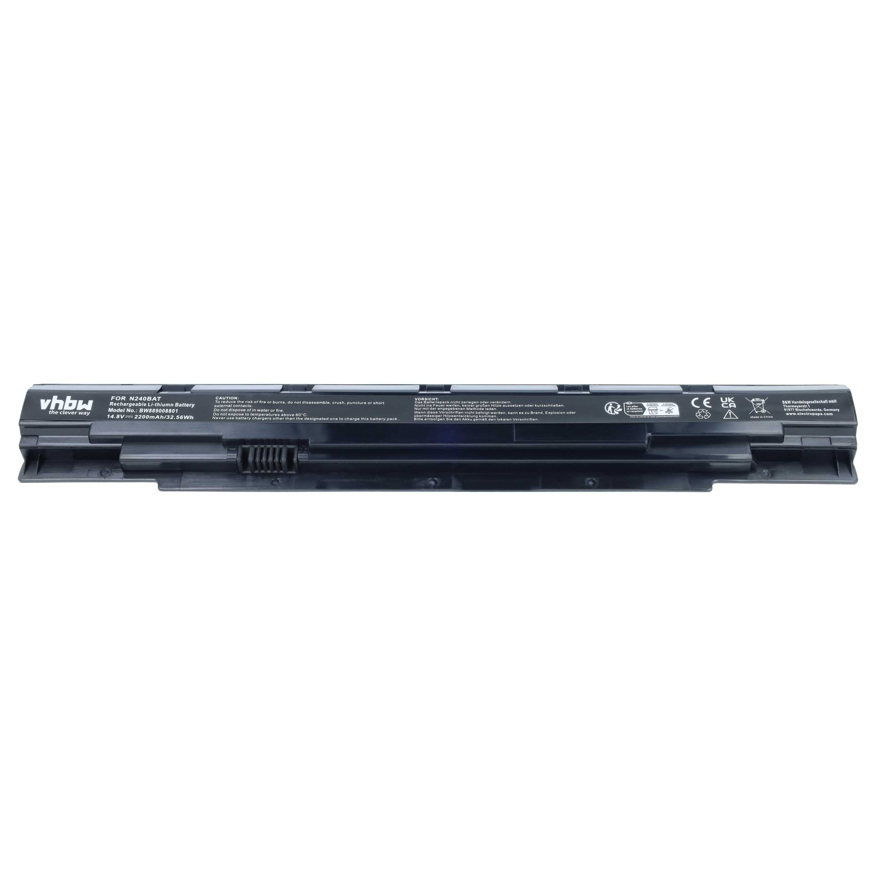 Notebook Battery replaces 6-87-N24JS-42F-1, 6-87-N24JS-42F2-1, 6-87-N24JS-42F1 - 2200 mAh 14.8 V Li-Ion
