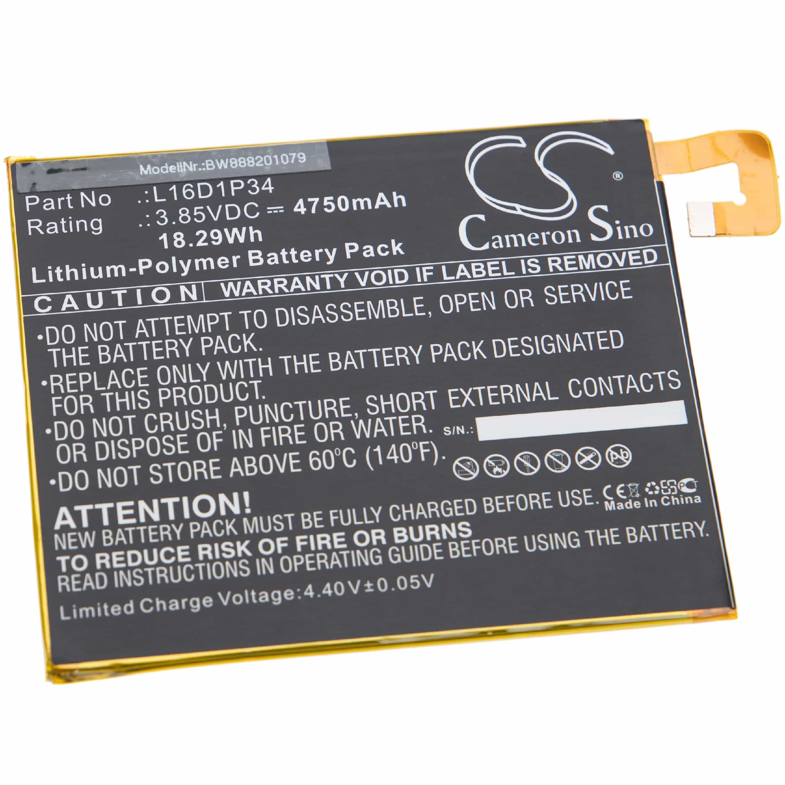 Akumulator zamiennik Lenovo L16D1P34 - 4750 mAh 3,85 V LiPo